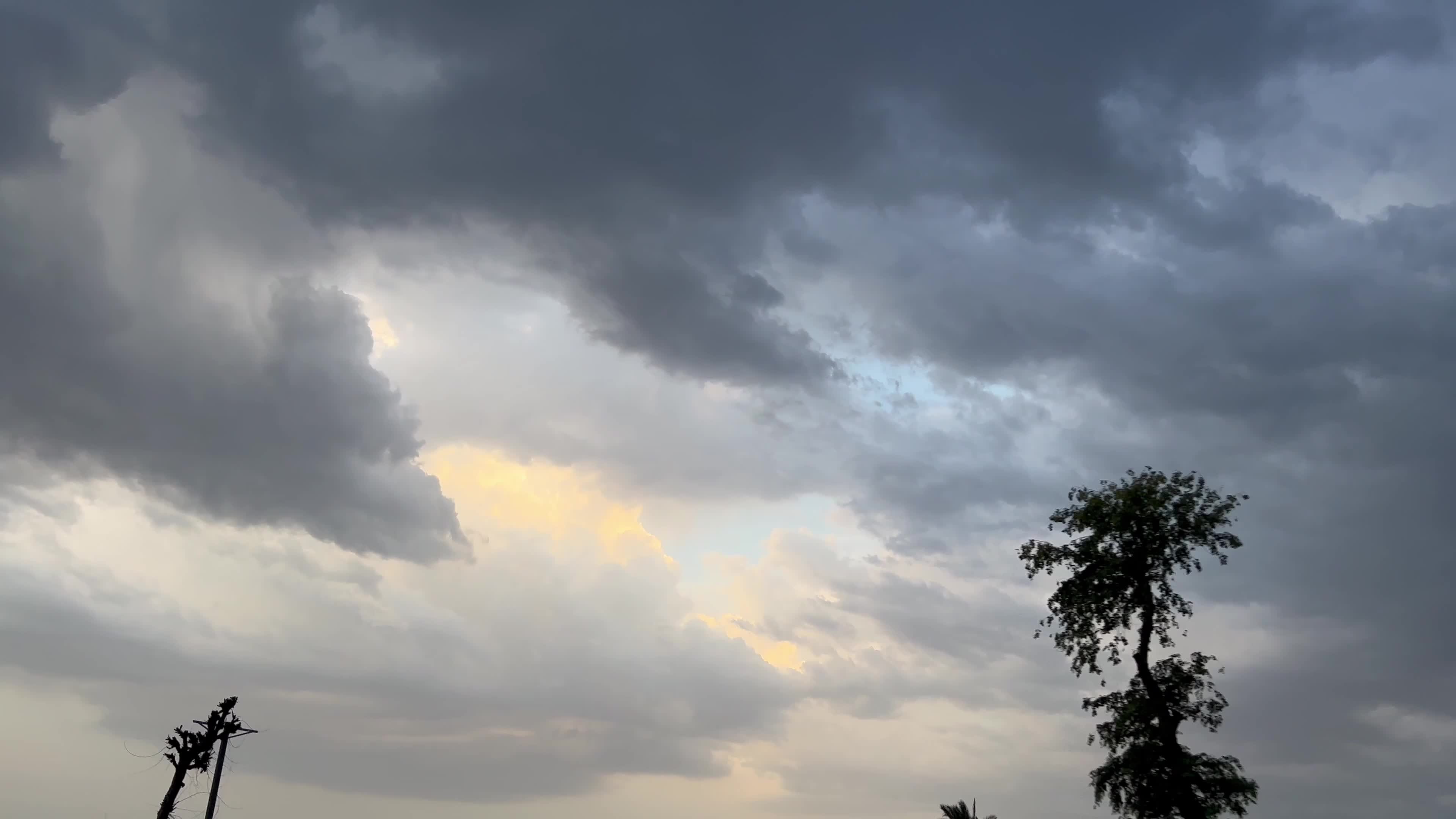 Rain Clouds Form at Dusk in Peshawar