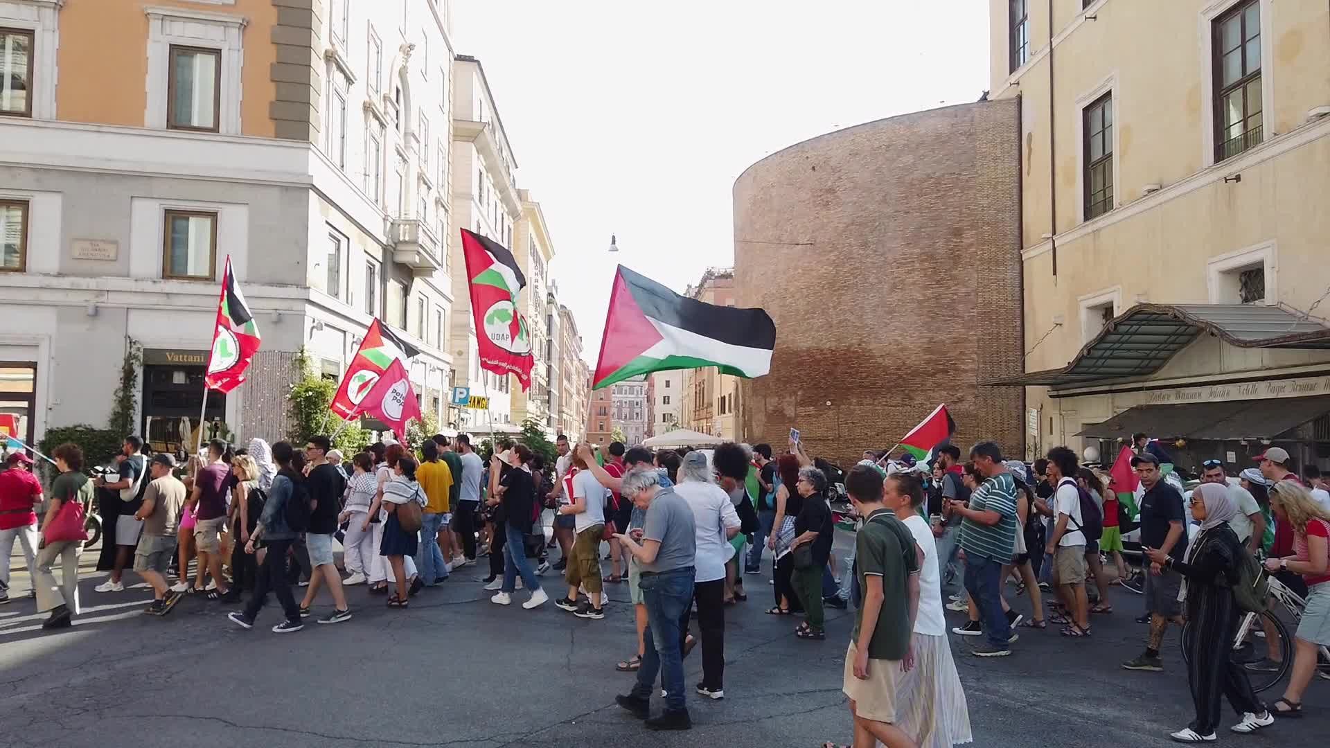 Protest In Support Of Palestinians In Rome