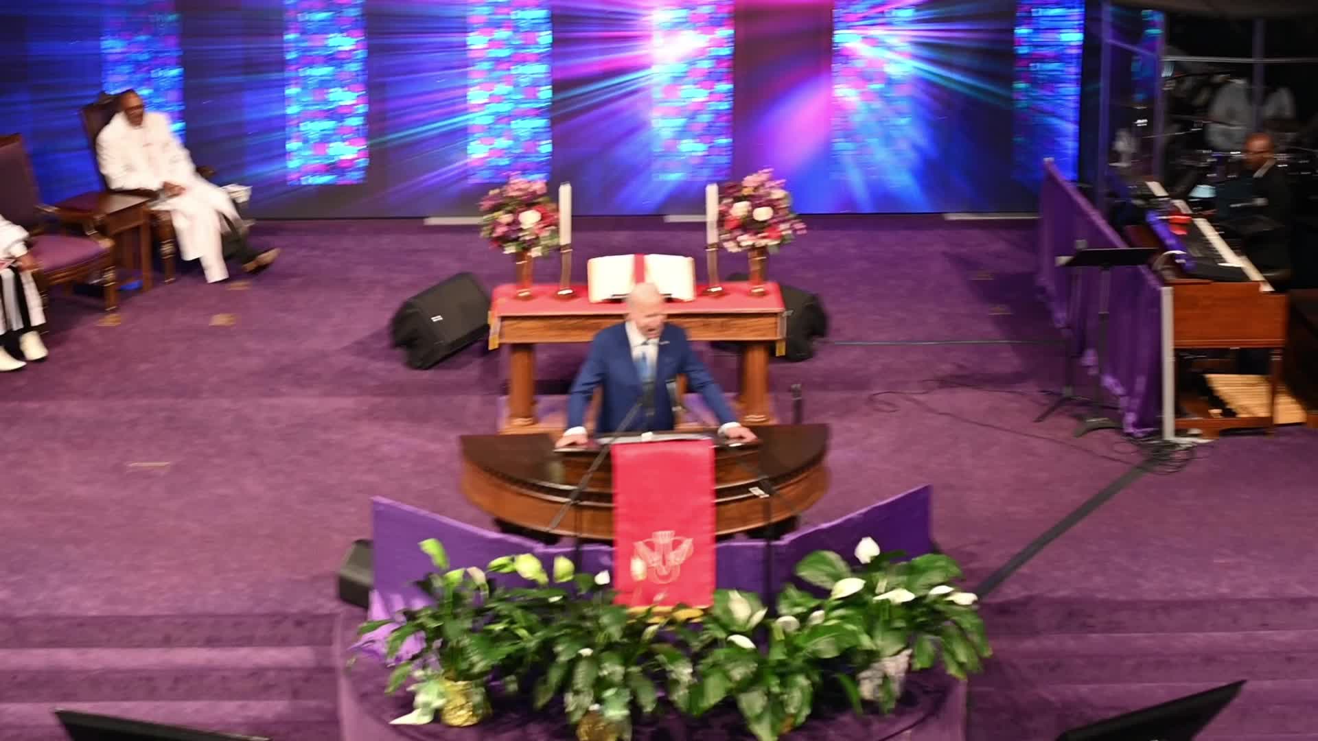 Biden Attends Service at Black Church in Philadelphia, PA