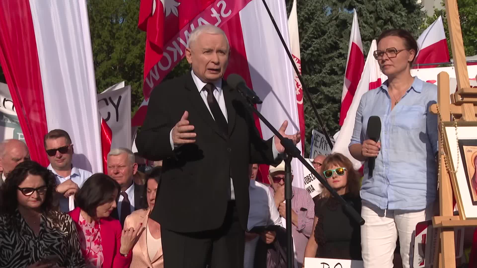 Poland: Kaczynski at right wing demo
