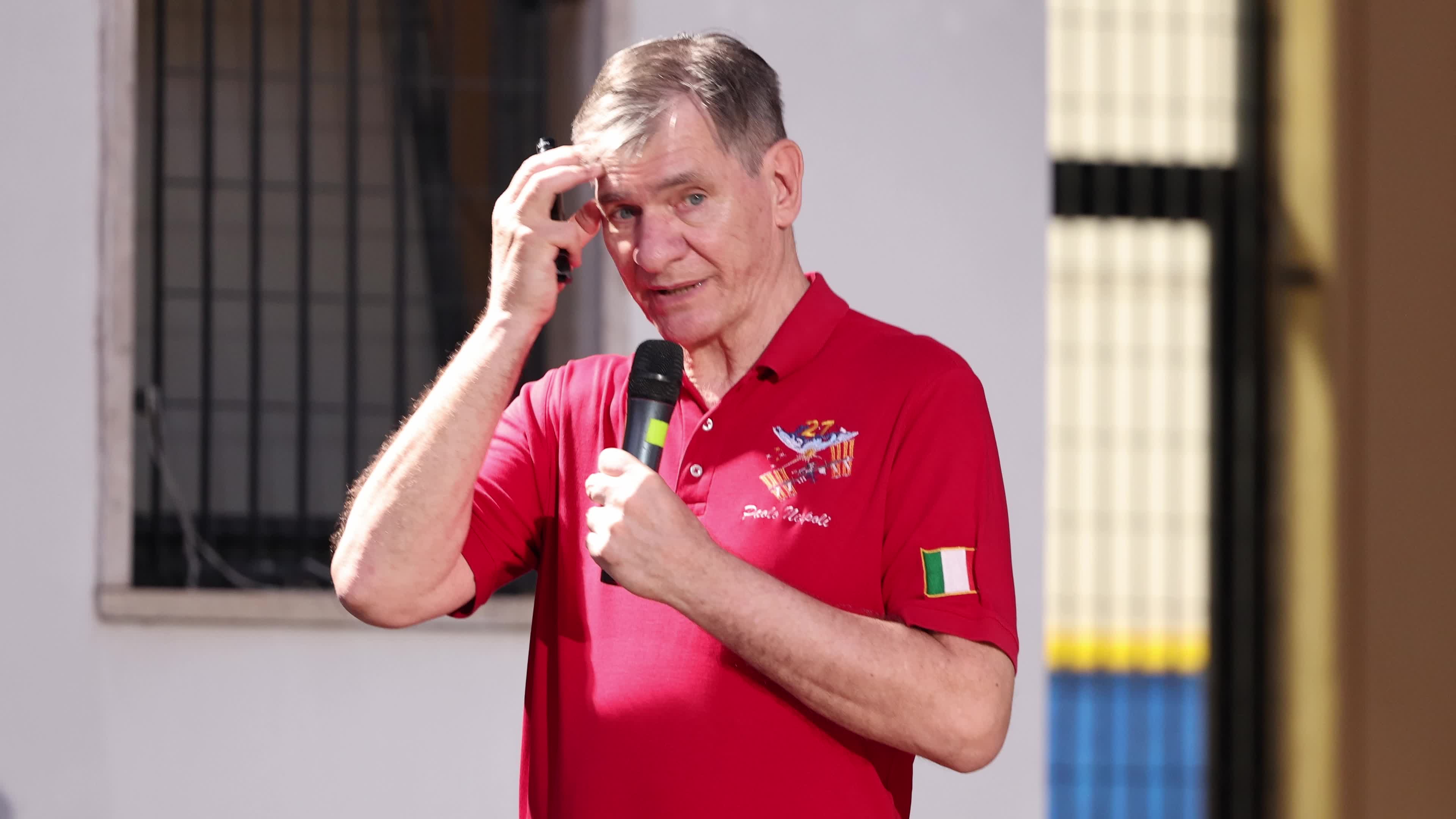 Italian Astronaut Paolo Nespoli In Surbo, Italy