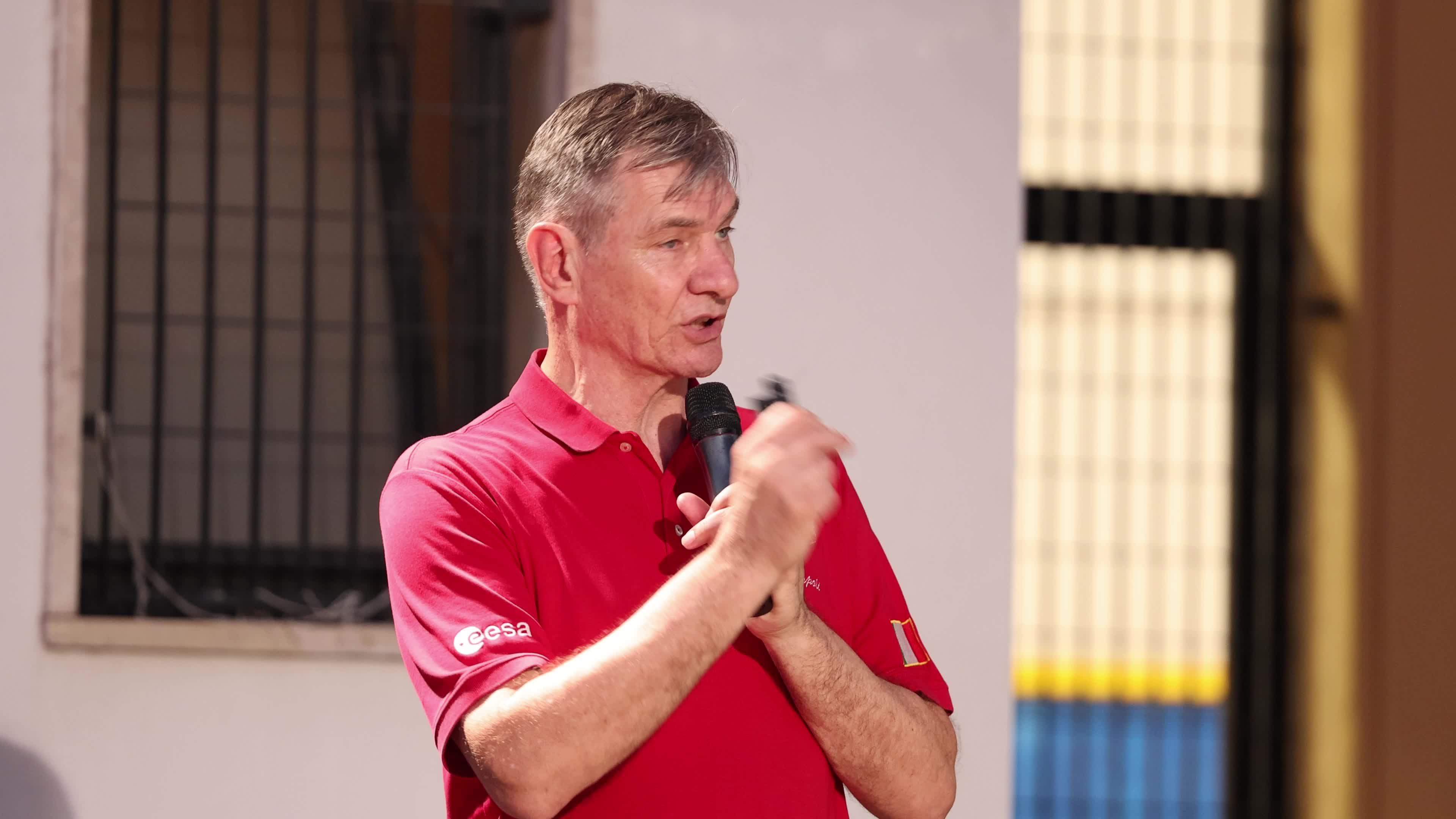 Italian Astronaut Paolo Nespoli In Surbo, Italy
