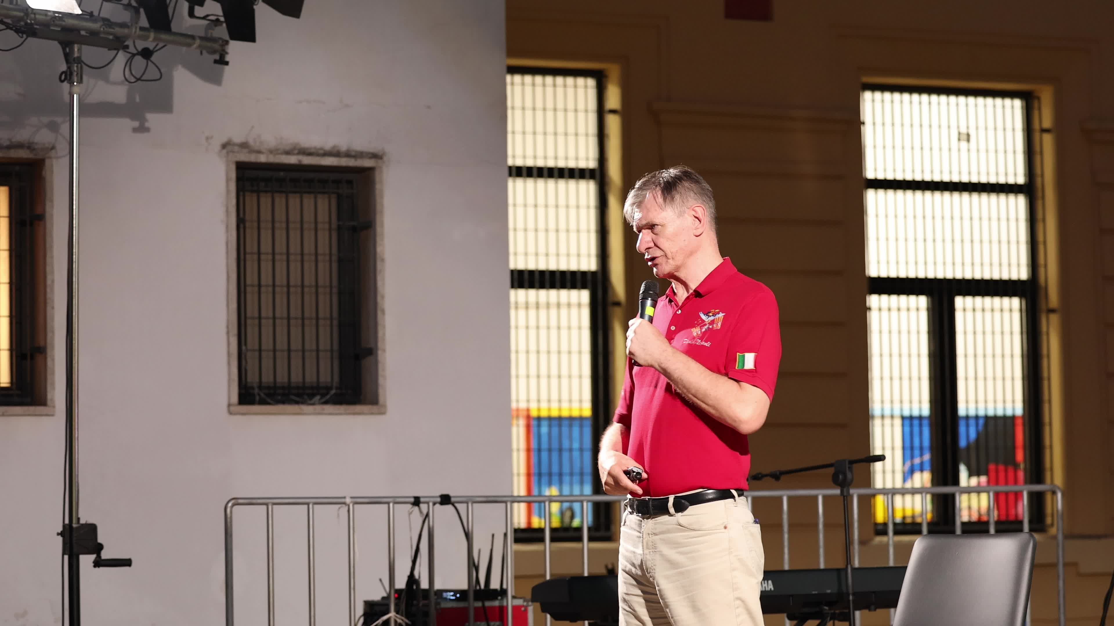 Italian Astronaut Paolo Nespoli In Surbo, Italy