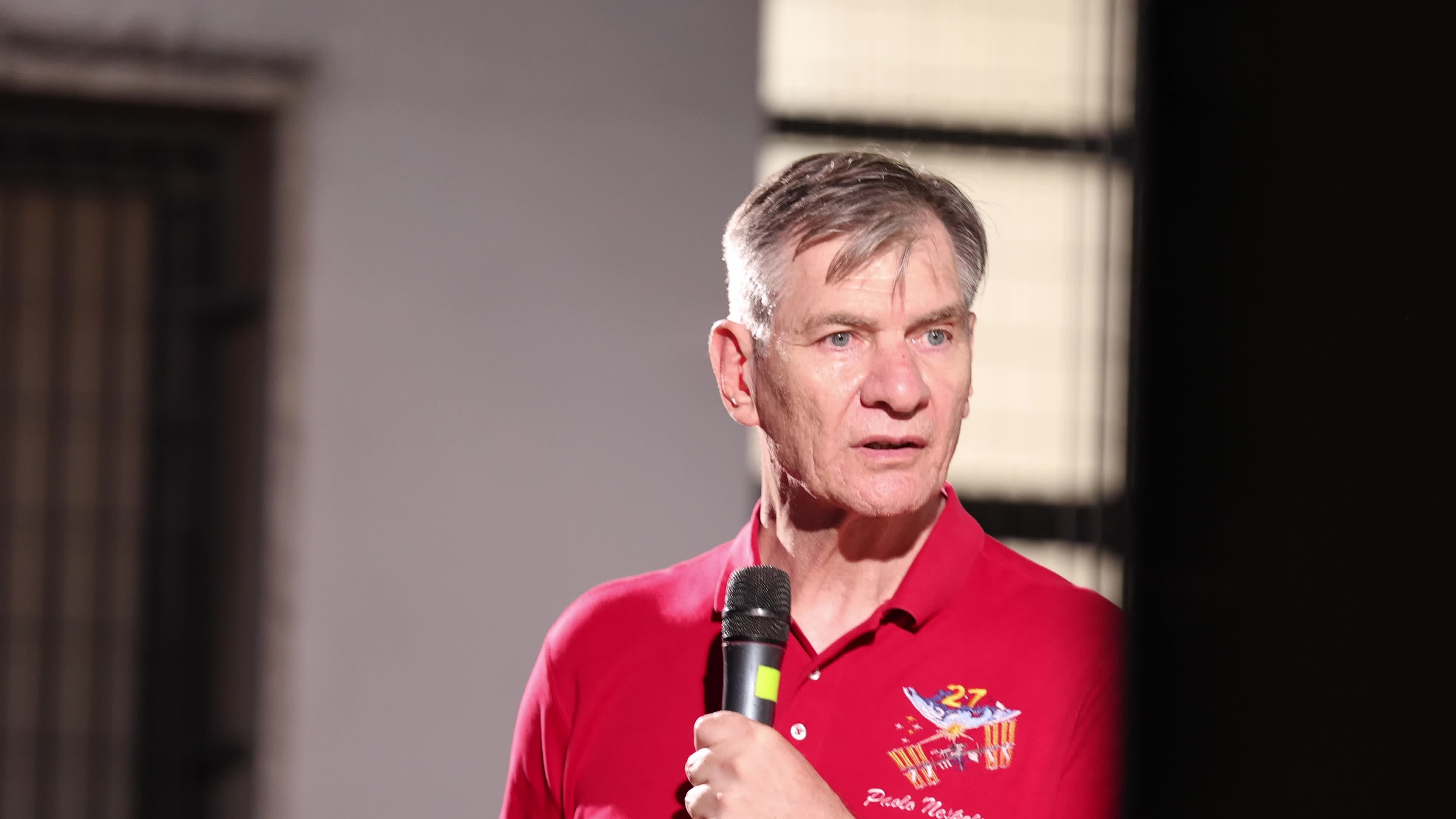 Italian Astronaut Paolo Nespoli In Surbo, Italy