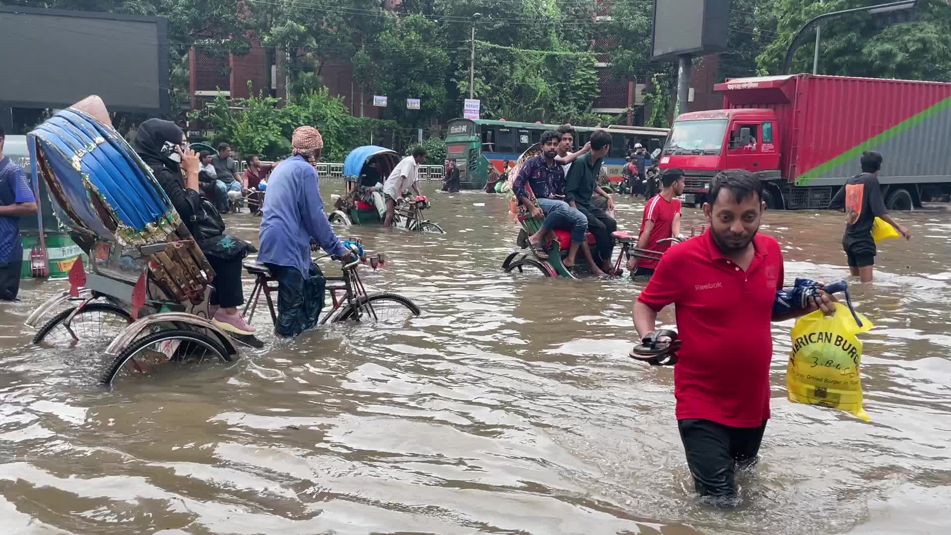 Waterlogged in Dhaka