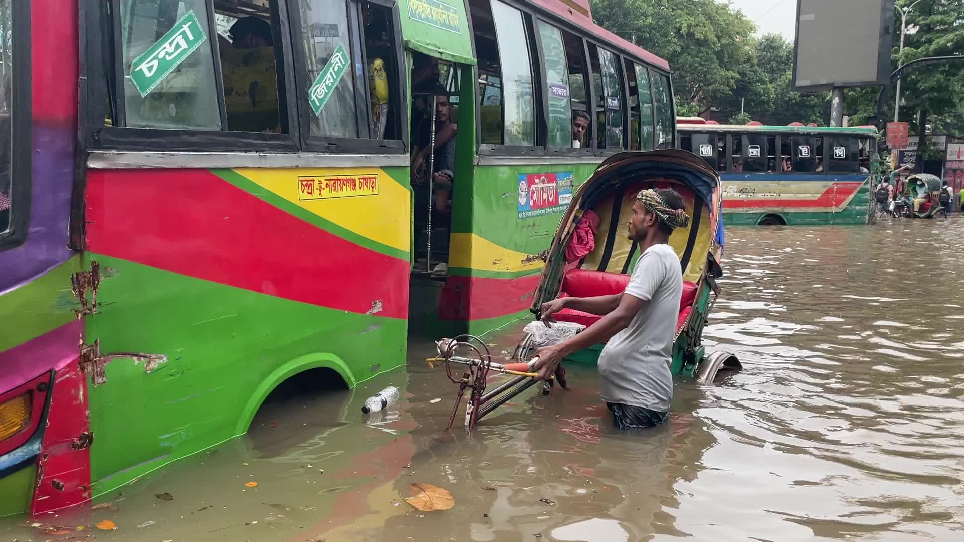 Waterlogged in Dhaka
