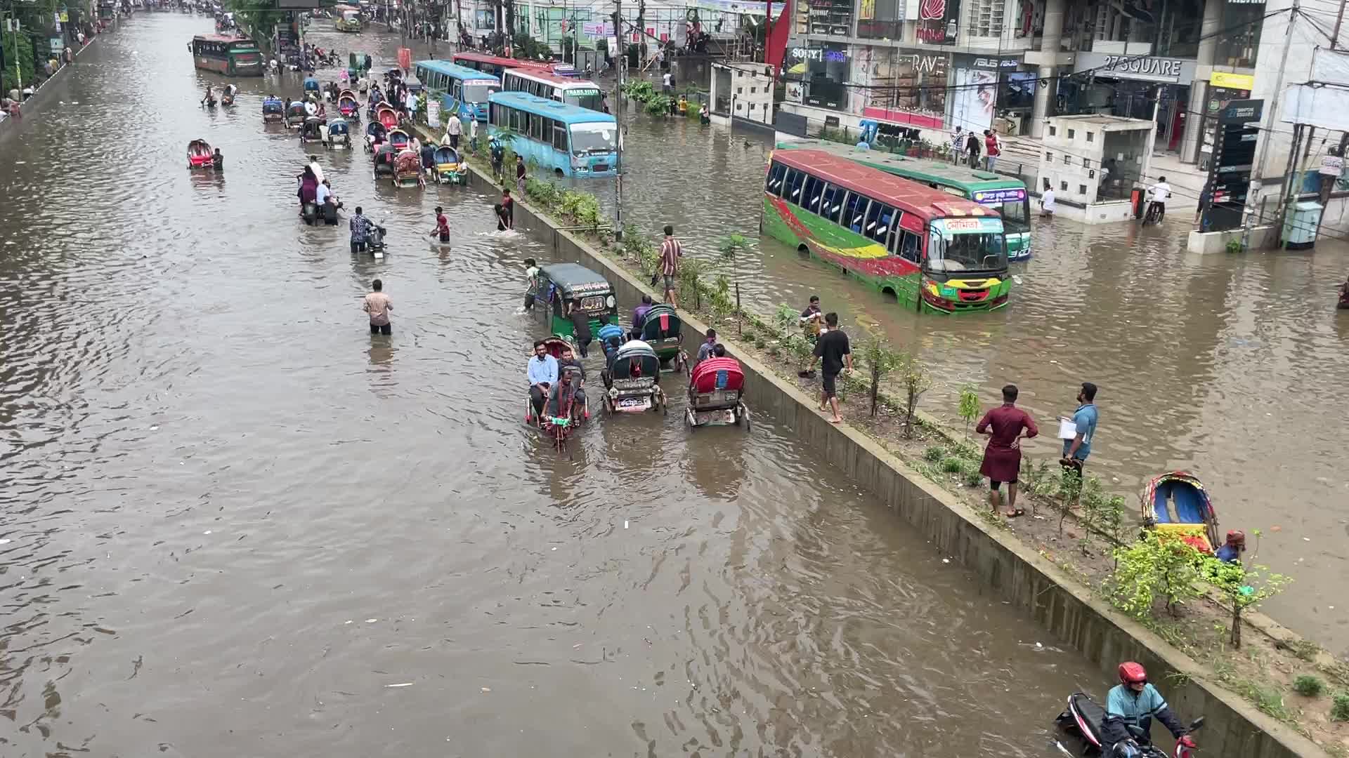 Waterlogged in Dhaka