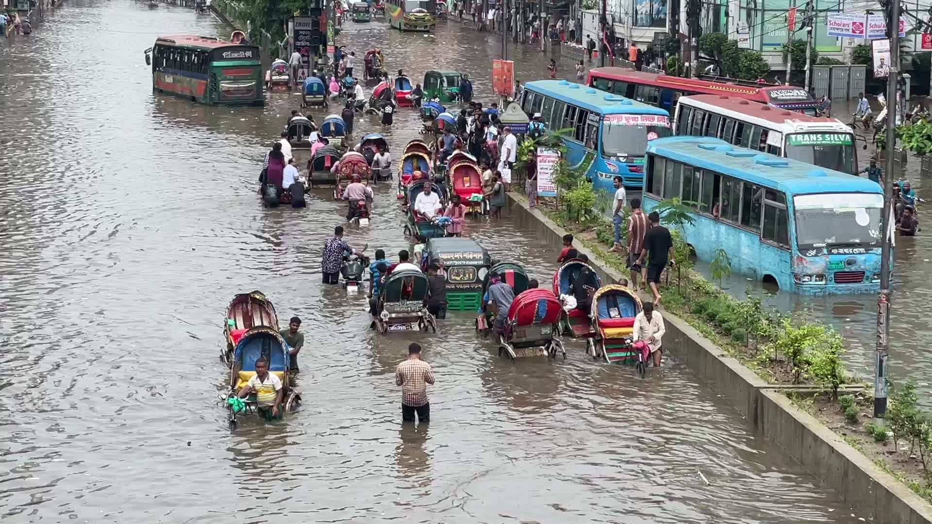 Waterlogged in Dhaka