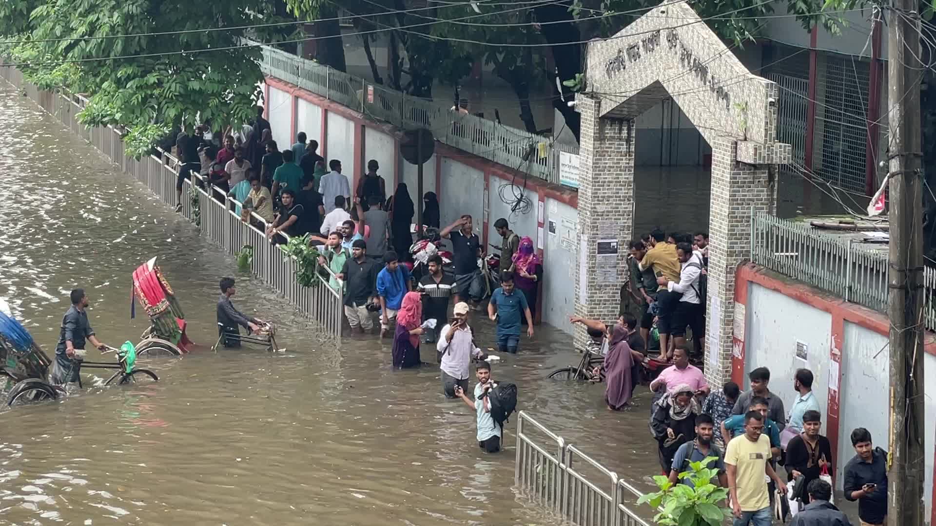 Waterlogged in Dhaka