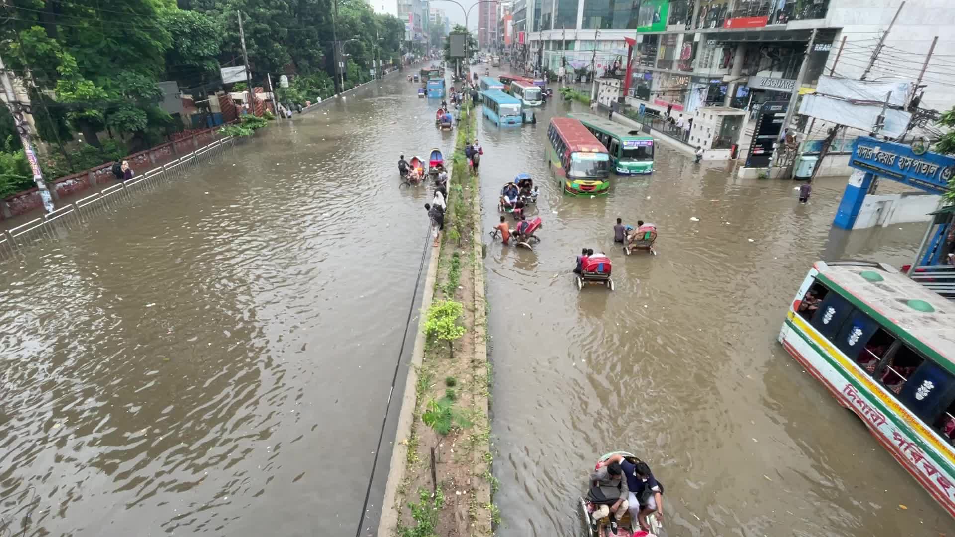 Waterlogged in Dhaka