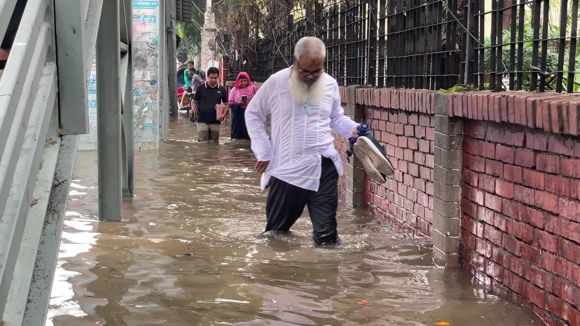 Waterlogged in Dhaka
