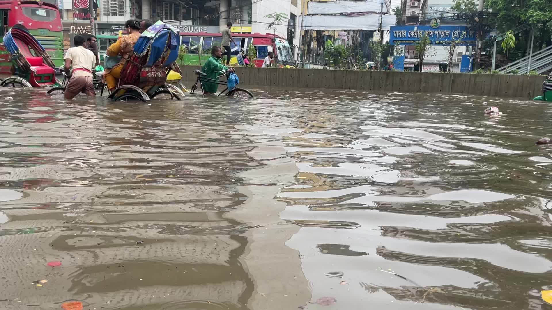 Waterlogged in Dhaka