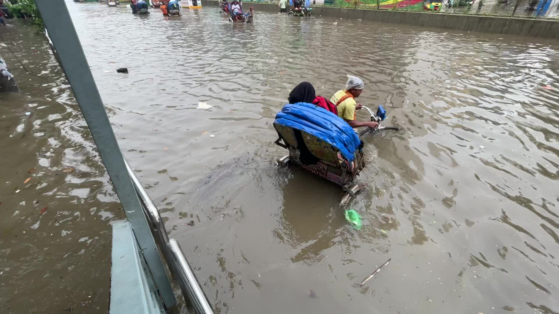 Waterlogged in Dhaka