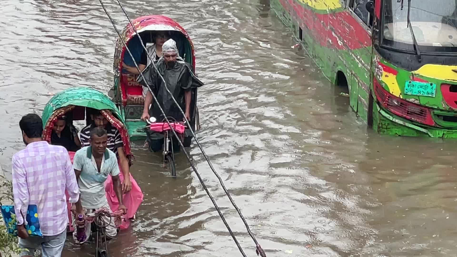 Waterlogged in Dhaka