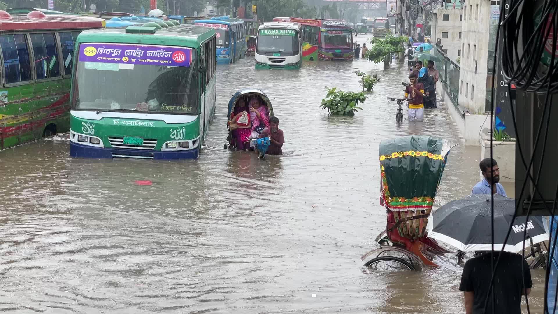 Waterlogged in Dhaka
