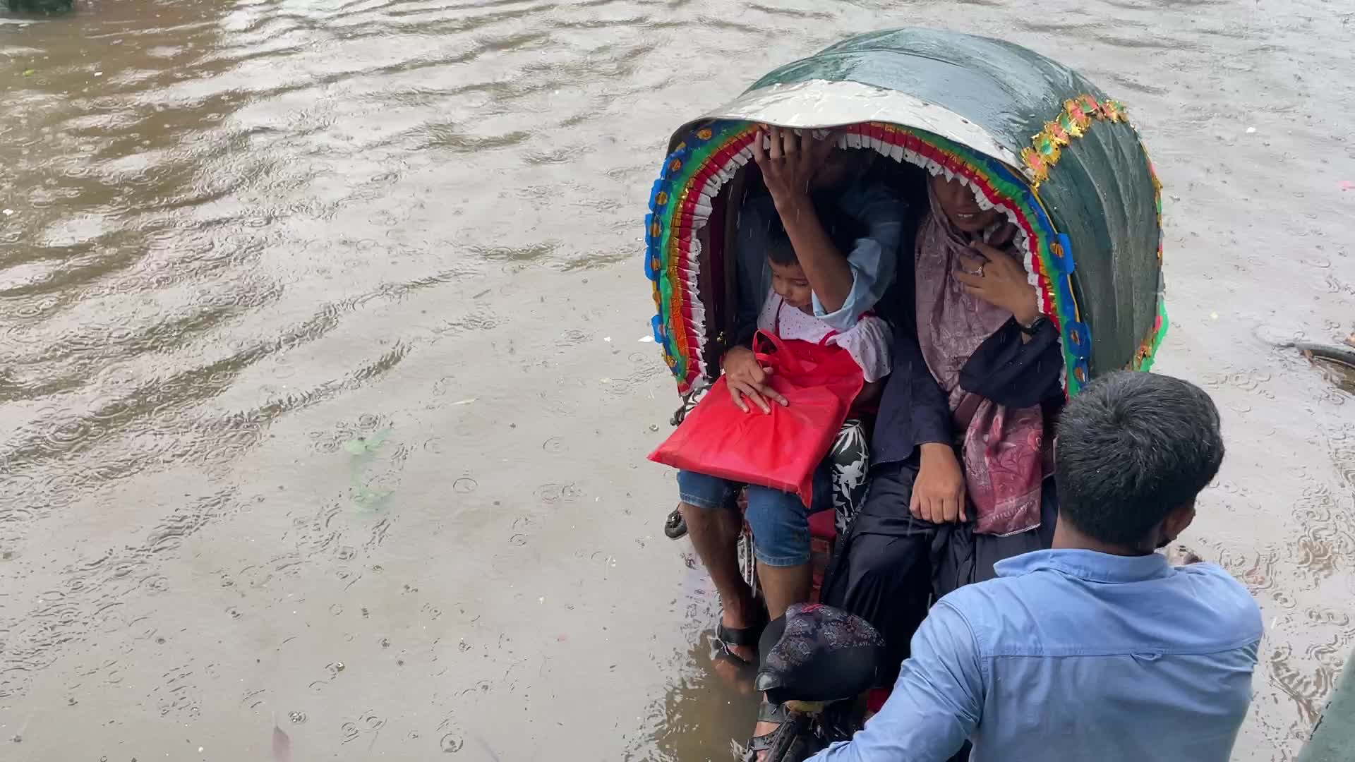 Waterlogged in Dhaka
