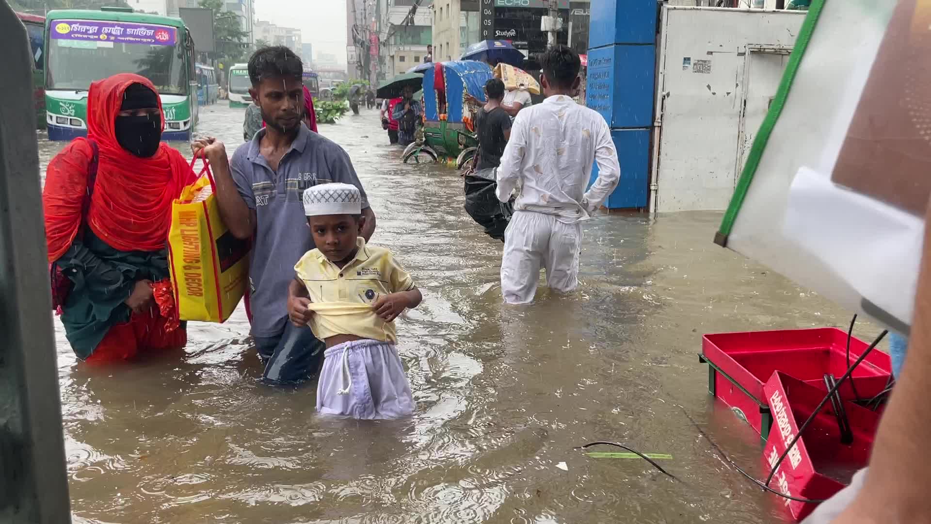 Waterlogged in Dhaka