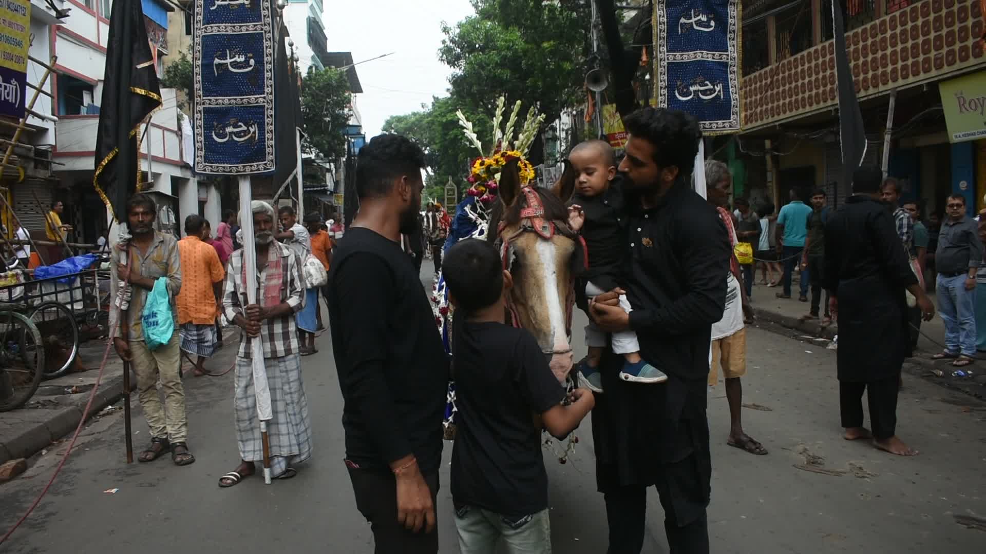 Alam procession on fifth day of Muharram observation in India.