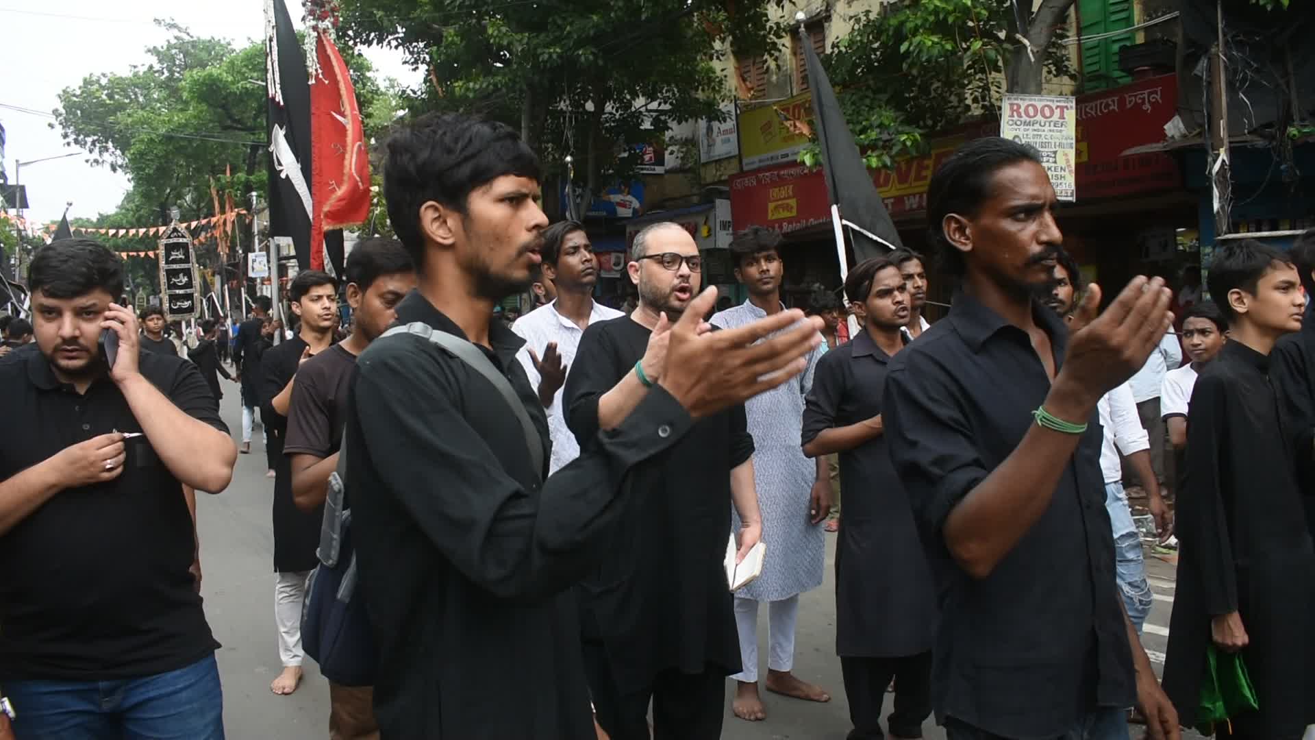 Alam procession on fifth day of Muharram observation in India.