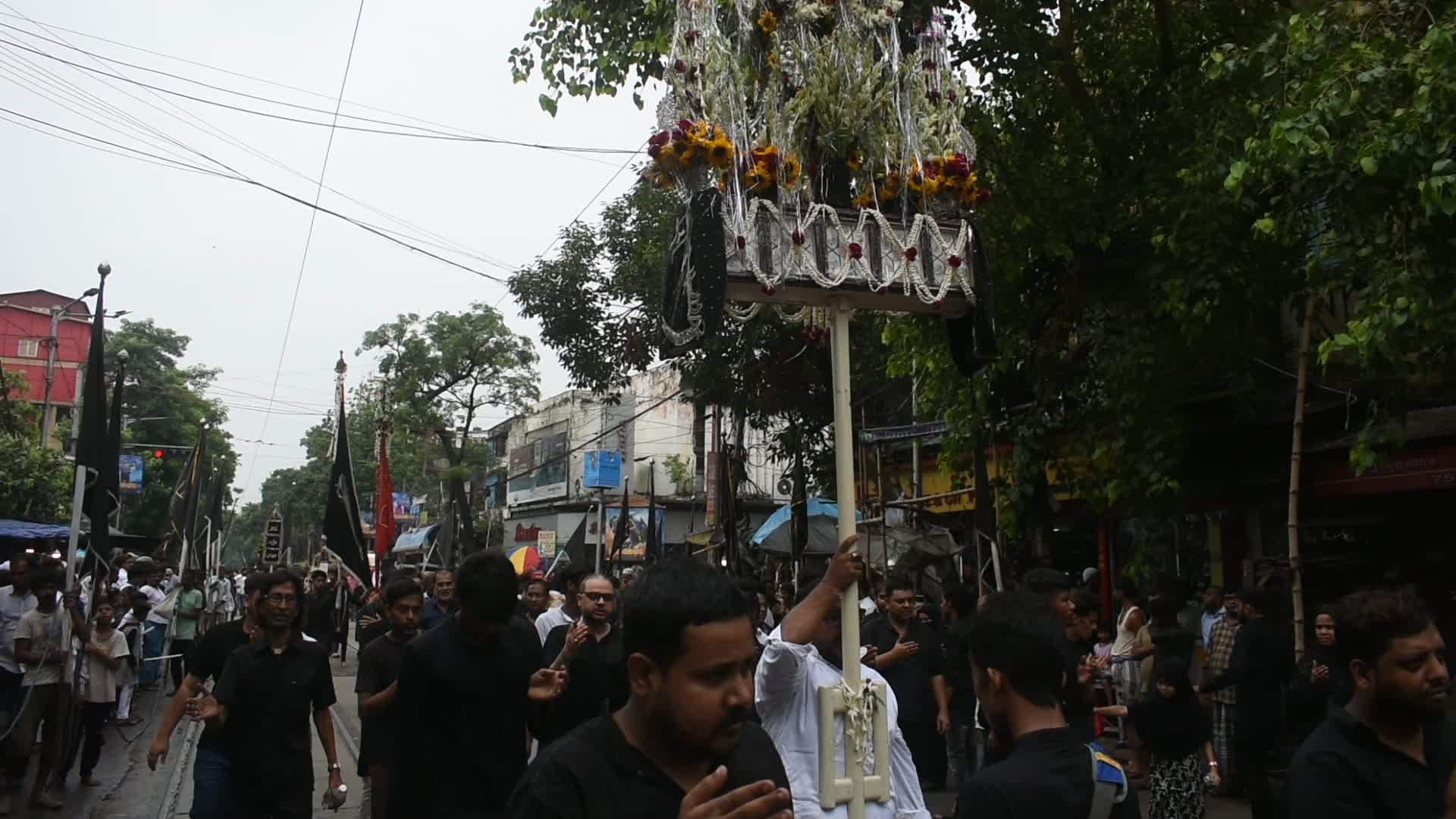 Alam procession on fifth day of Muharram observation in India.