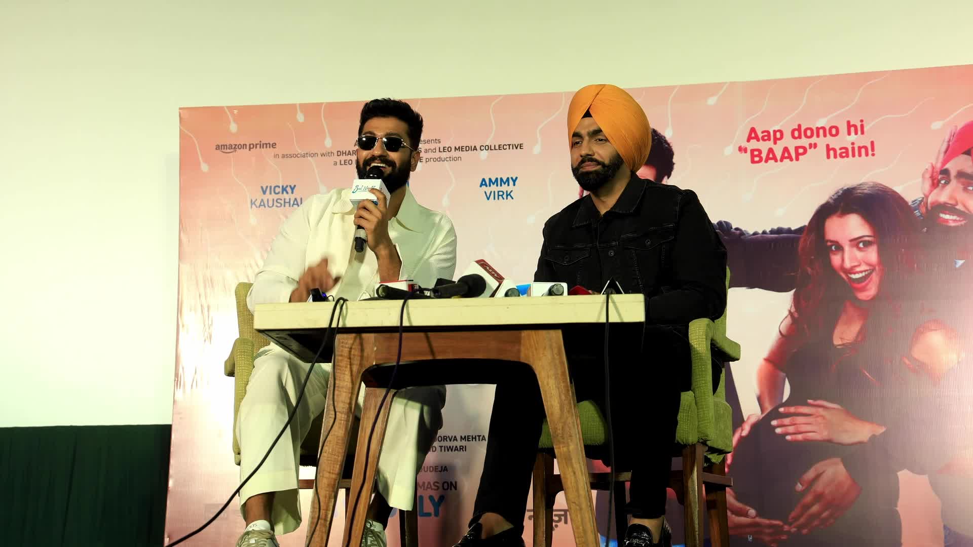 Bollywood Actors Vicky Kaushal and Ammy Virk ' Bad Newz' Movie Promotion in Jaipur 