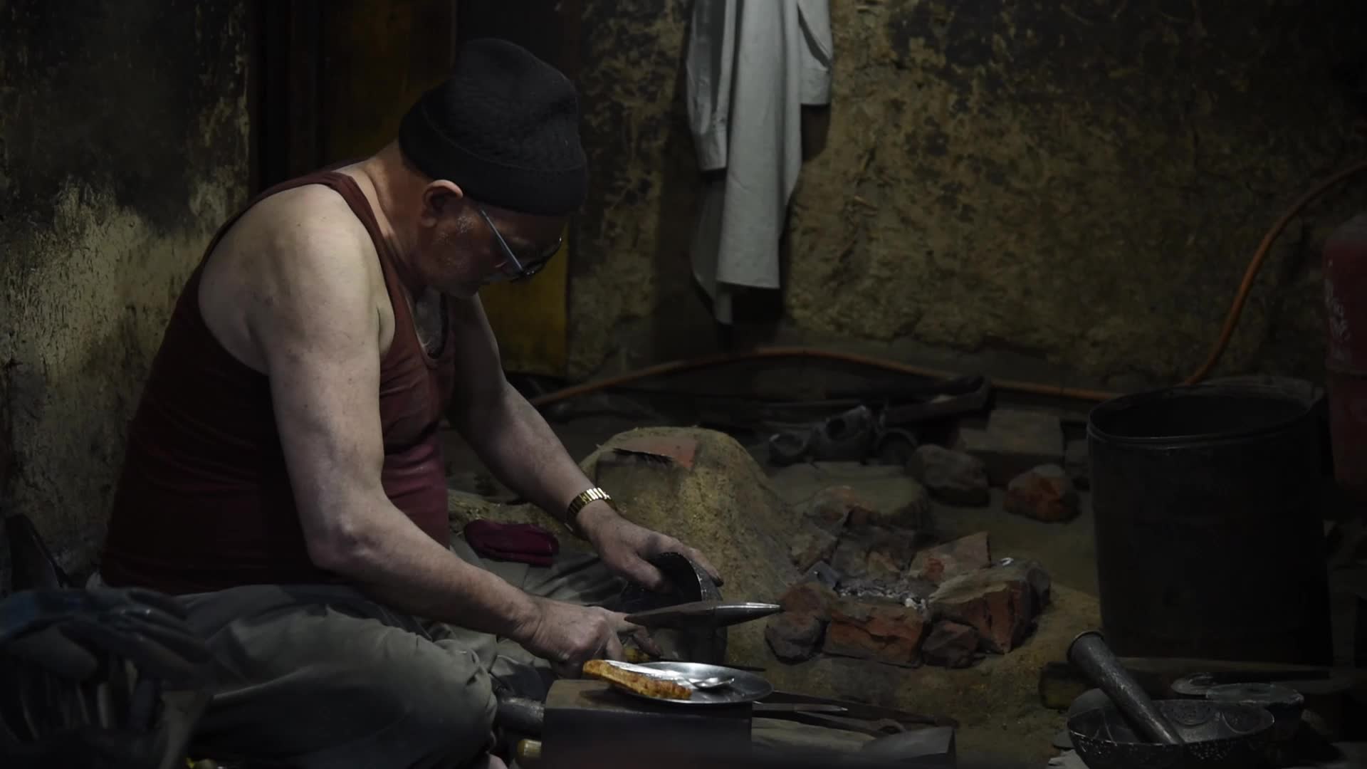 Last surviving silver smith in Kashmir, India.
