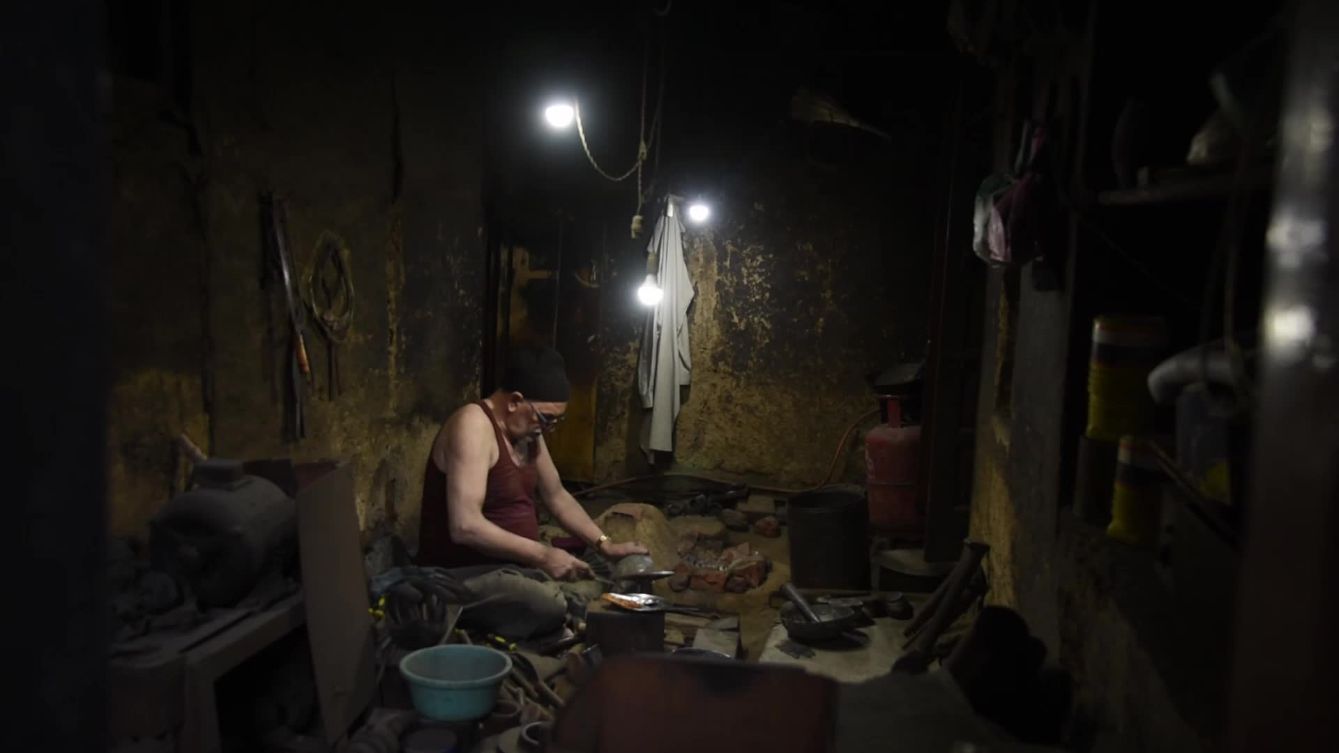 Last surviving silver smith in Kashmir, India.