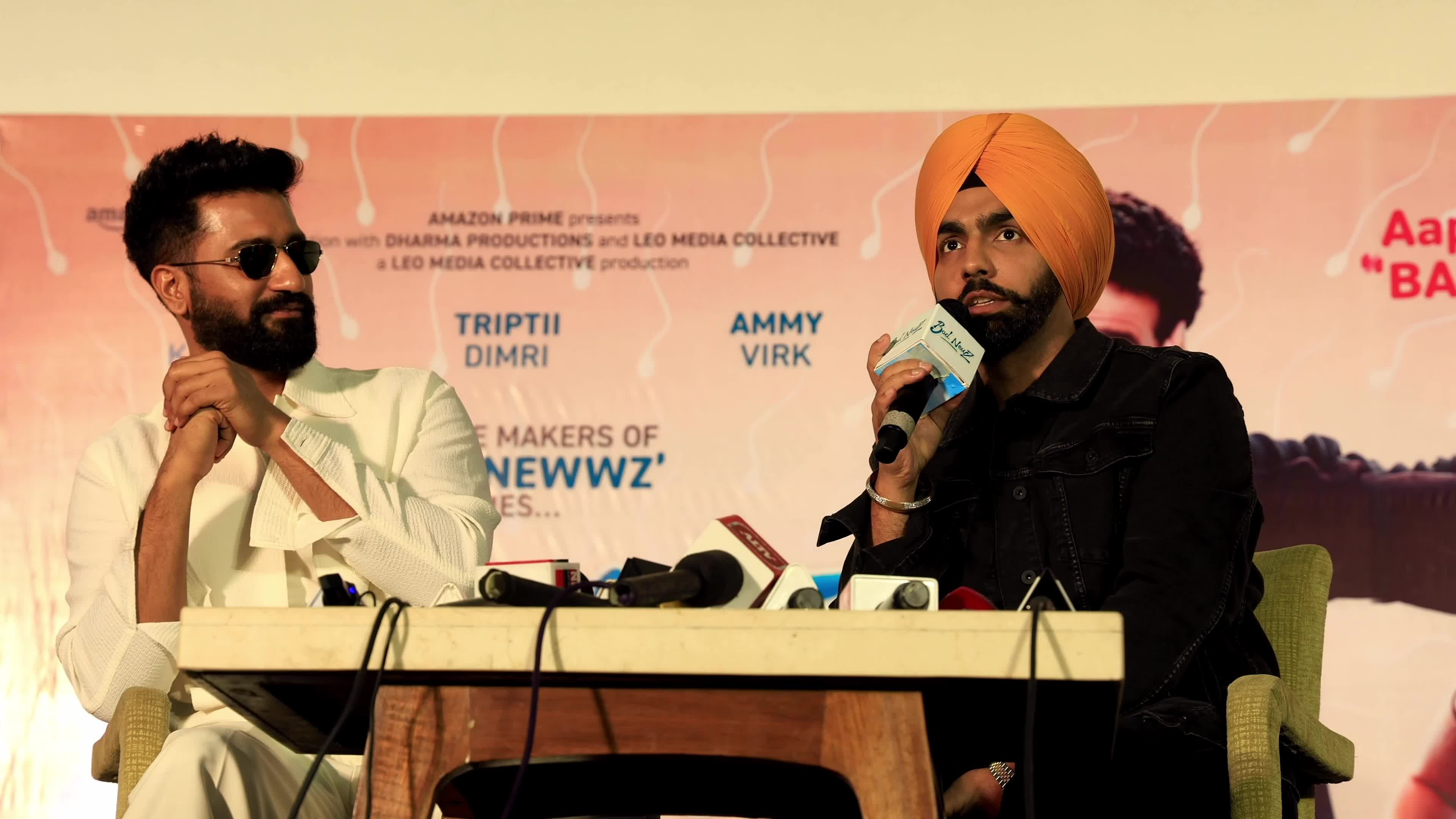 Bollywood Actors Vicky Kaushal and Ammy Virk ' Bad Newz' Movie Promotion in Jaipur 