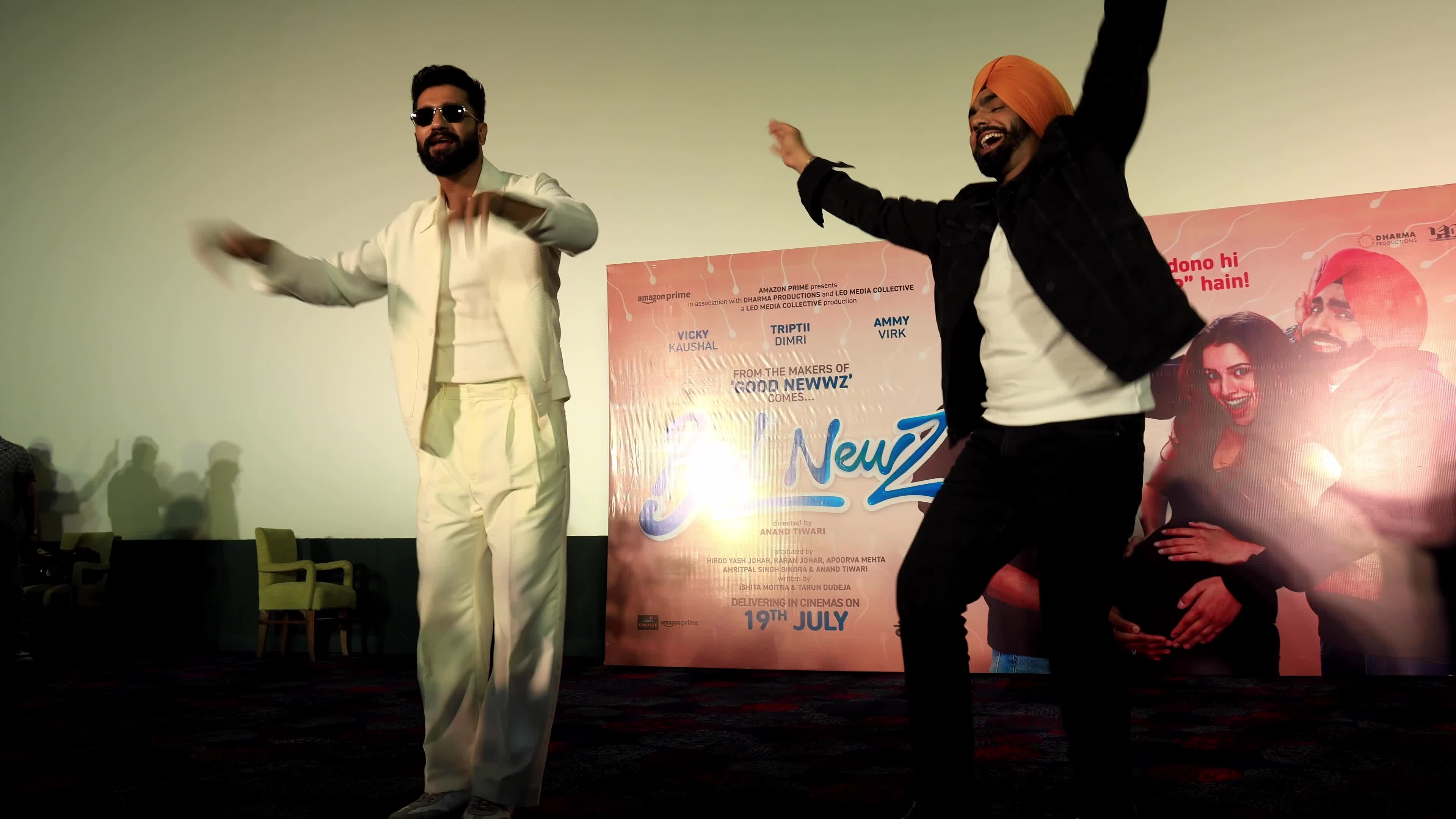 Bollywood Actors Vicky Kaushal and Ammy Virk ' Bad Newz' Movie Promotion in Jaipur 