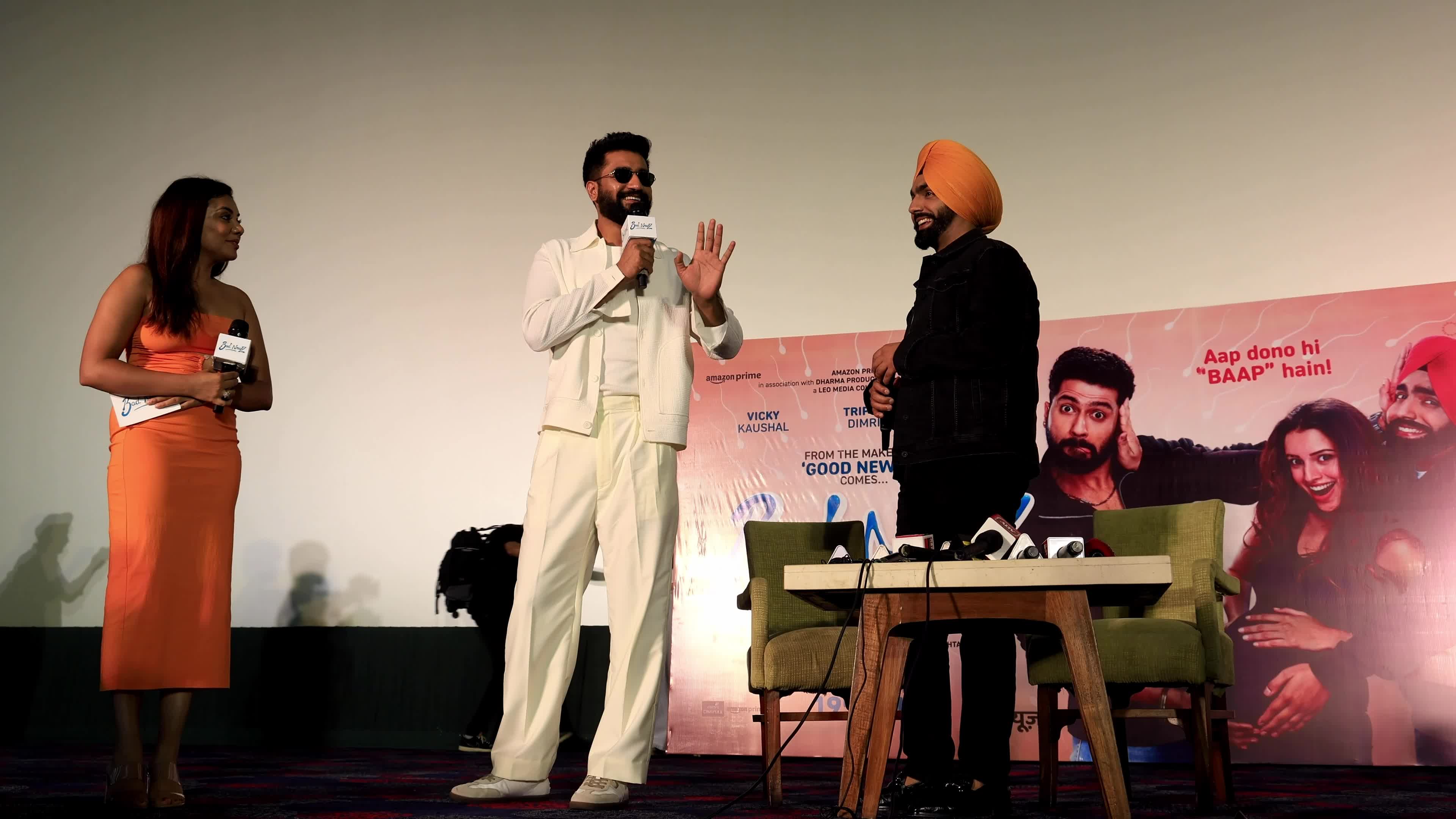 Bollywood Actors Vicky Kaushal and Ammy Virk ' Bad Newz' Movie Promotion in Jaipur 