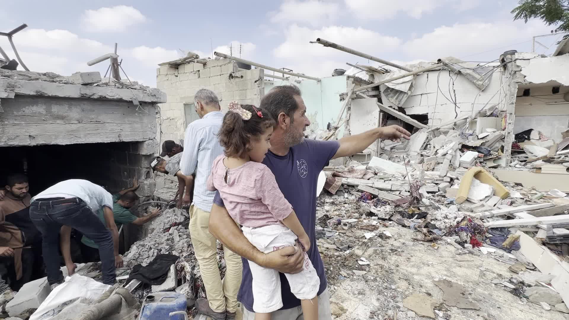 Aftermath of Israeli Airstrike