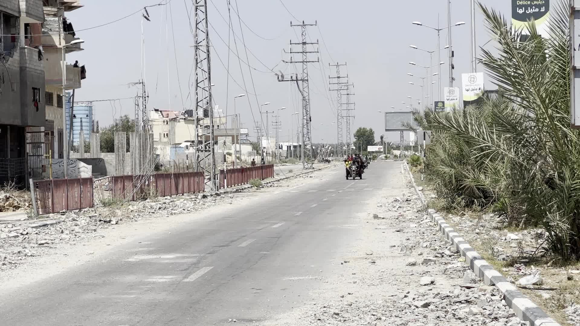 Displaced Palestinians Arrive in Nuseirat Amid Israel-Hamas Conflict