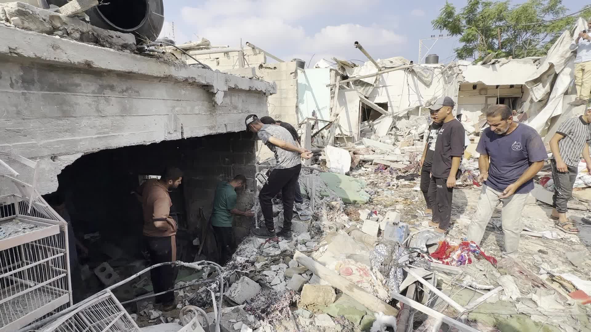 Aftermath of Israeli Airstrike