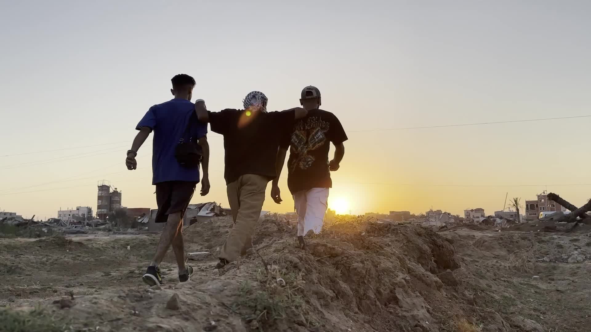 Parkour in Gaza Among Ruins of Bombed Building Amid Hamas-Israel Conflict