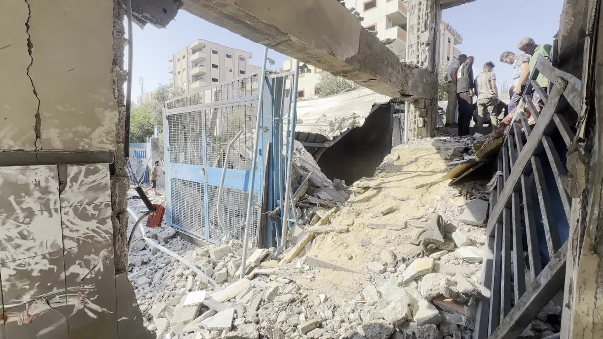 Israeli Airstrike At UN-run school In Gaza, Palestine