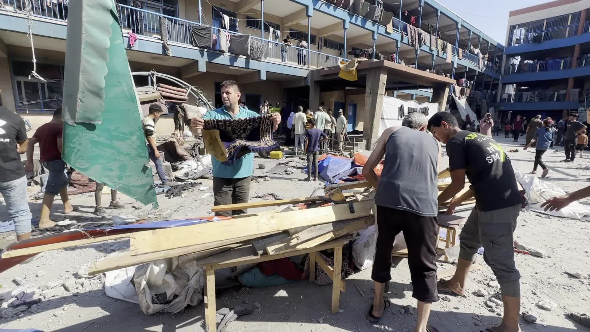 Israeli Airstrike At UN-run school In Gaza, Palestine