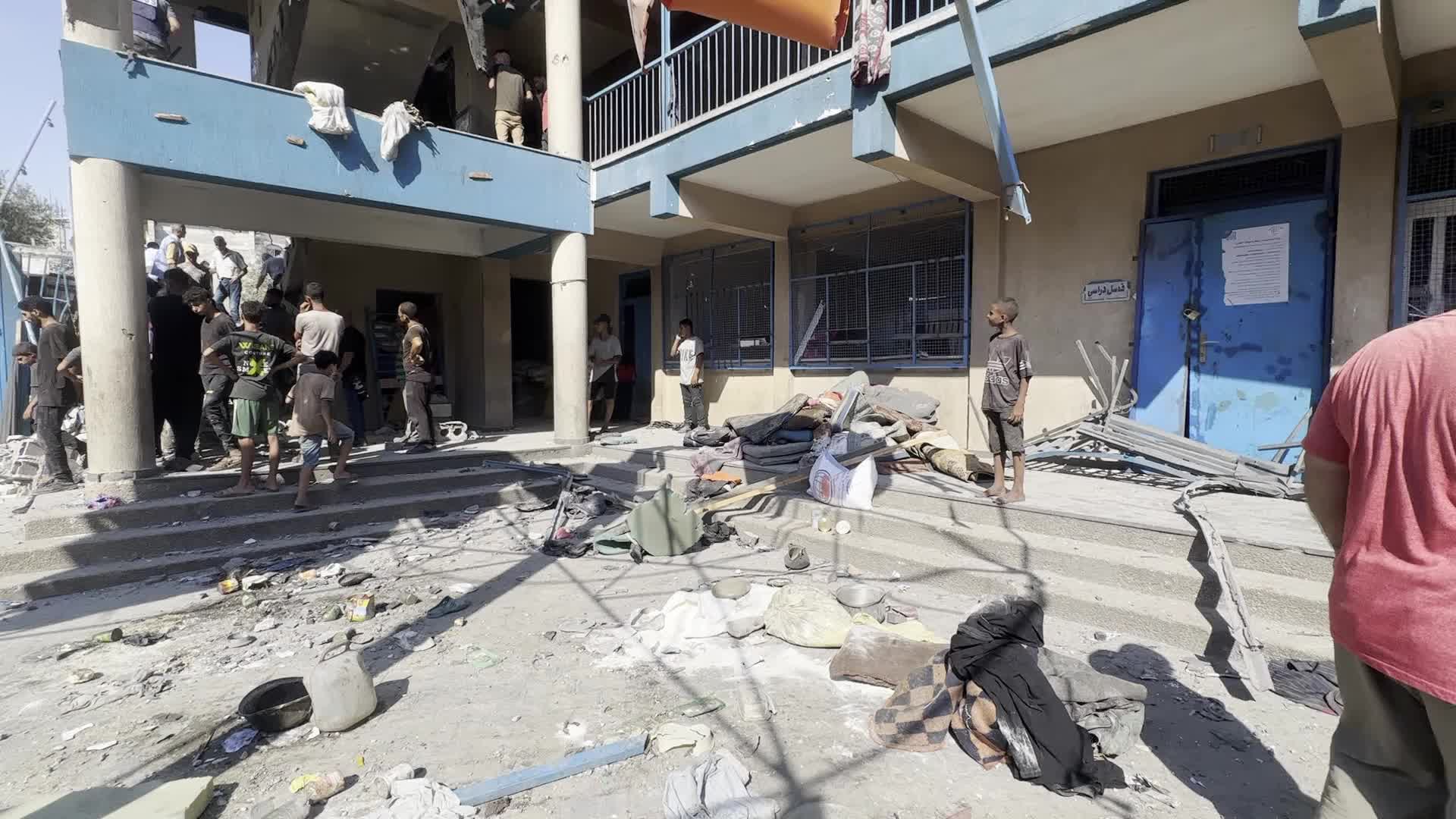 Israeli Airstrike At UN-run school In Gaza, Palestine