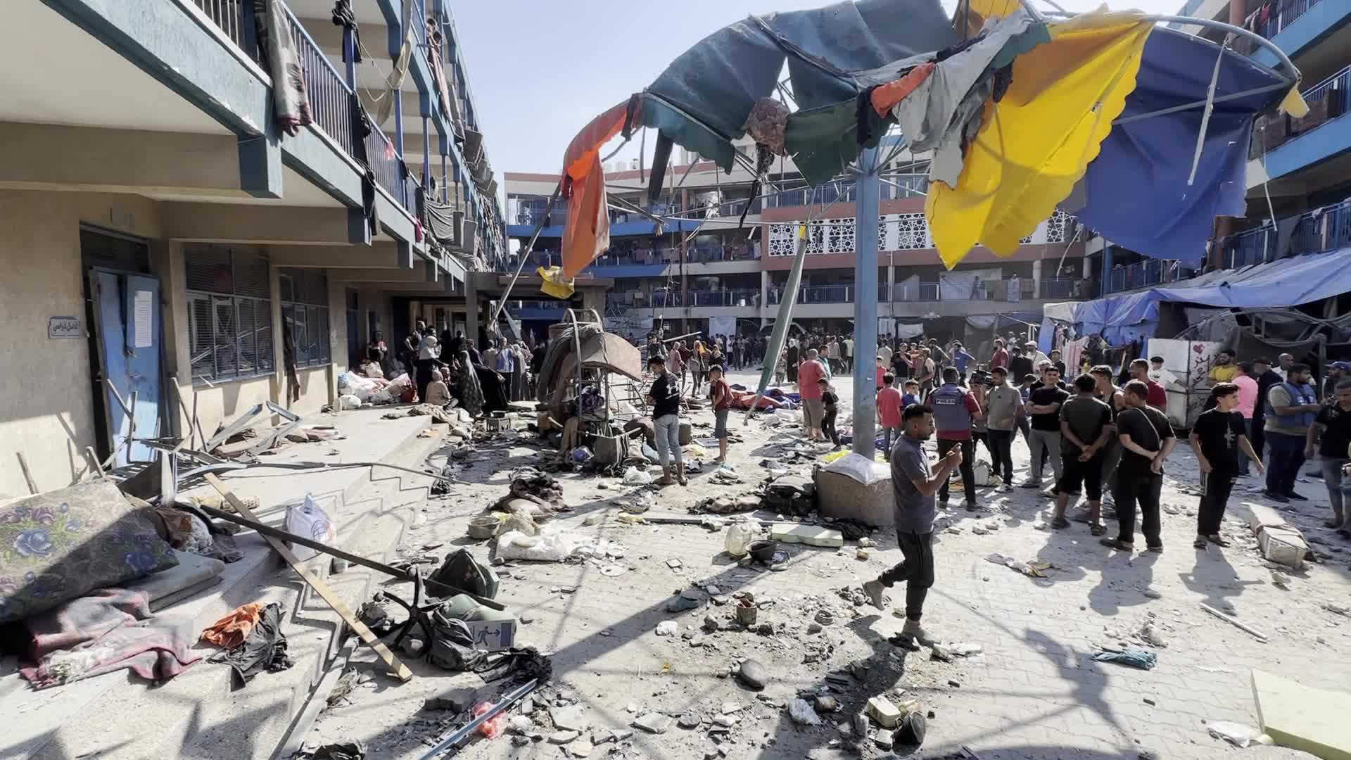 Israeli Airstrike At UN-run school In Gaza, Palestine