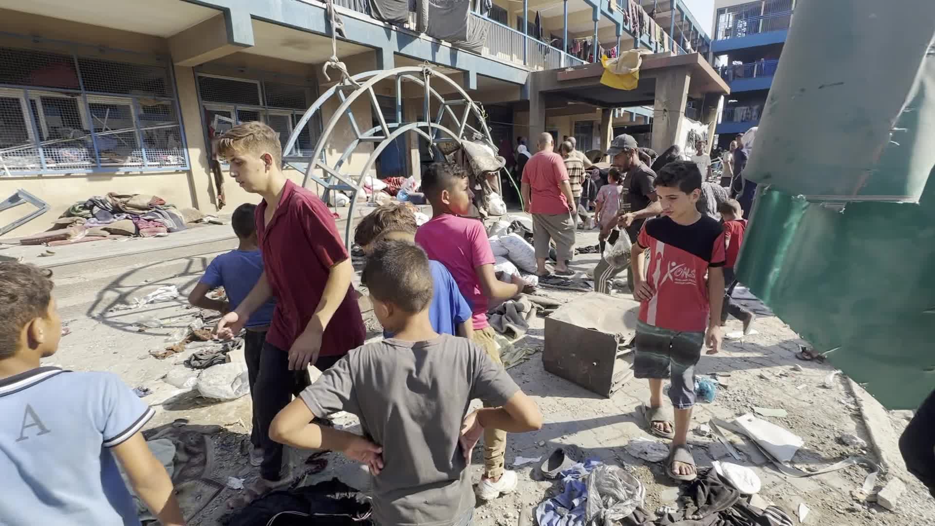 Israeli Airstrike At UN-run school In Gaza, Palestine