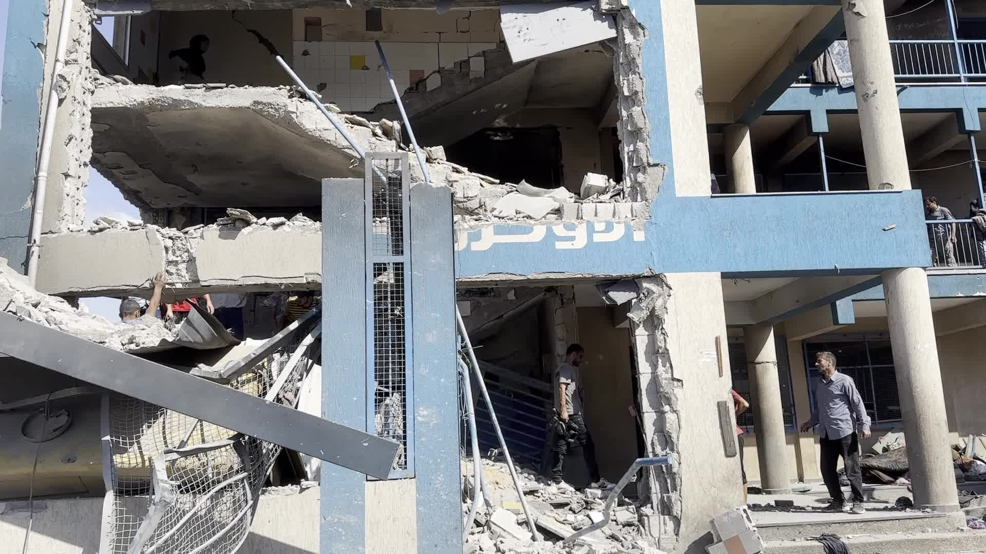 Israeli Airstrike At UN-run school In Gaza, Palestine