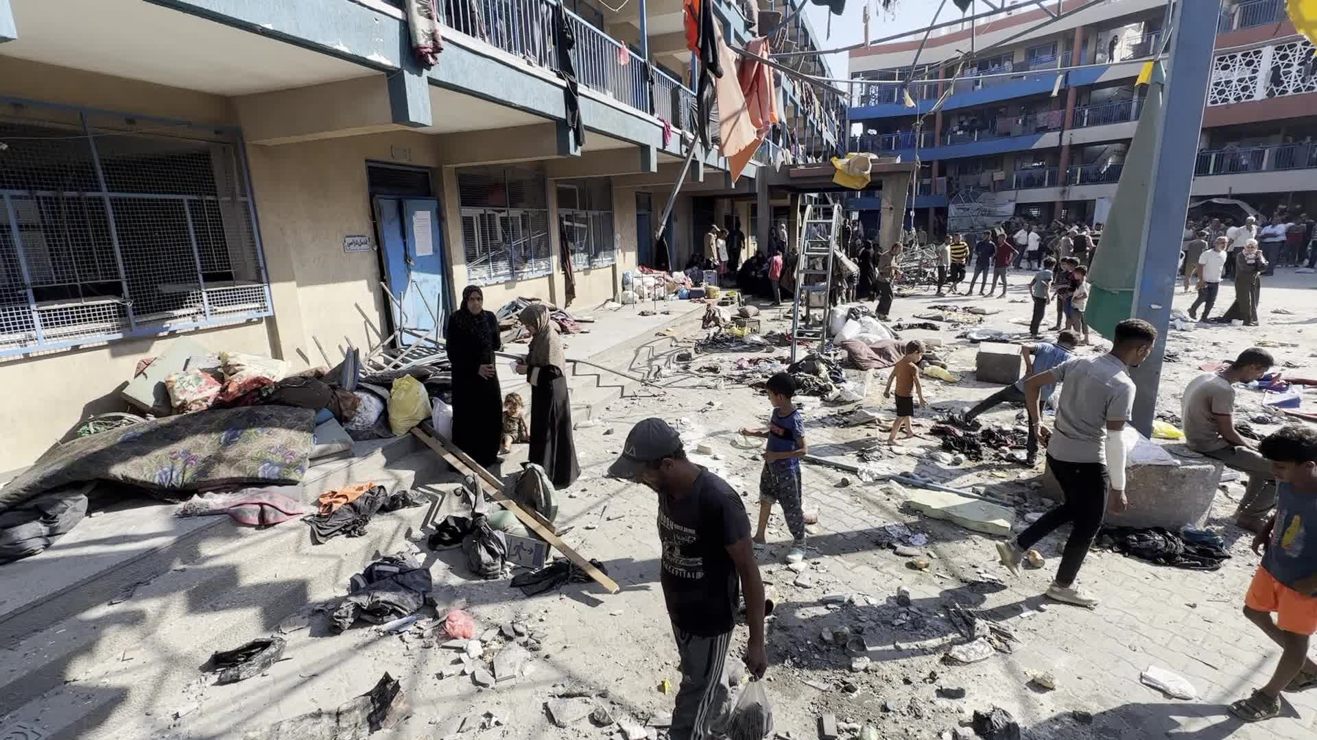 Israeli Airstrike At UN-run school In Gaza, Palestine