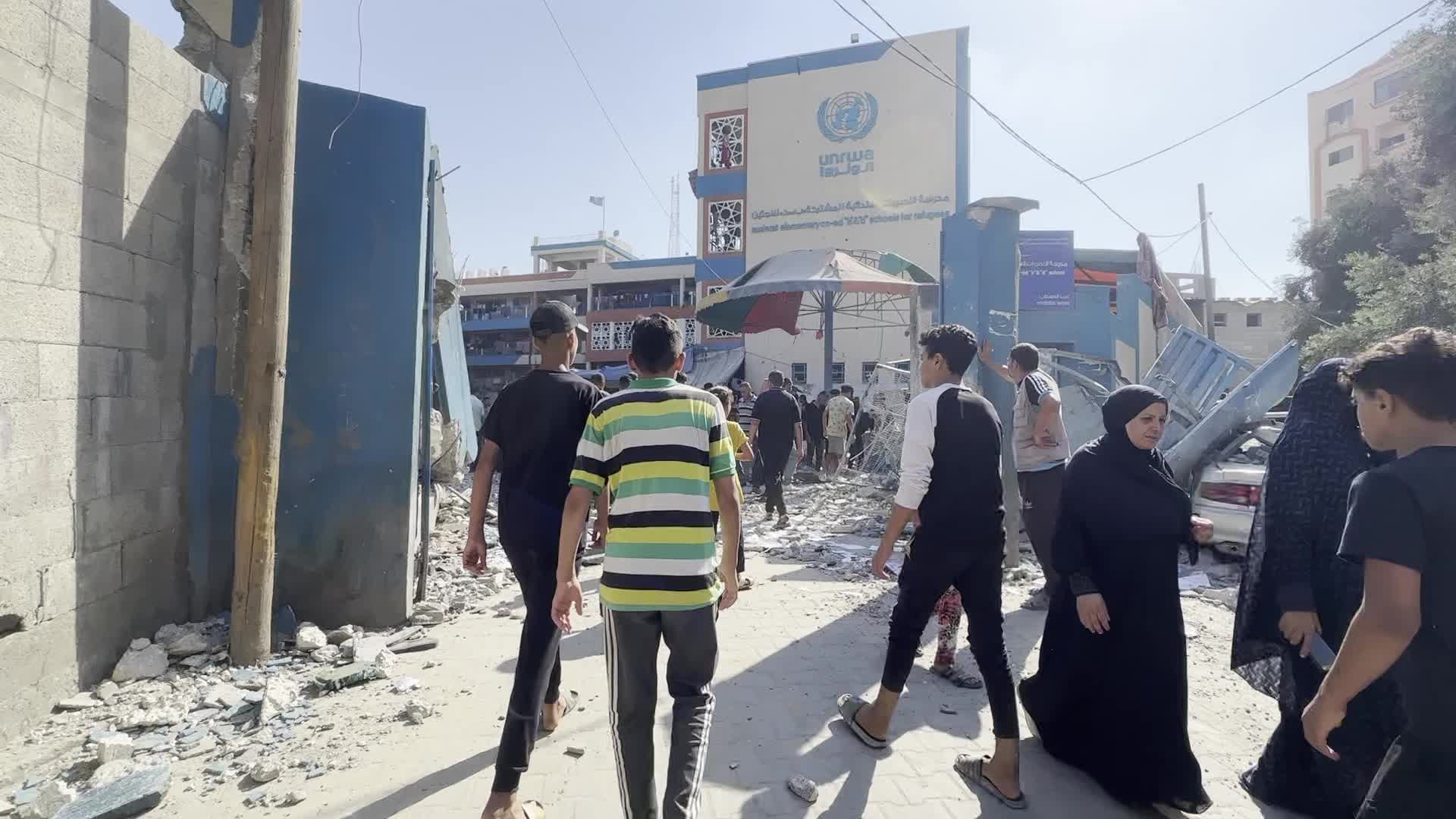 Israeli Airstrike At UN-run school In Gaza, Palestine