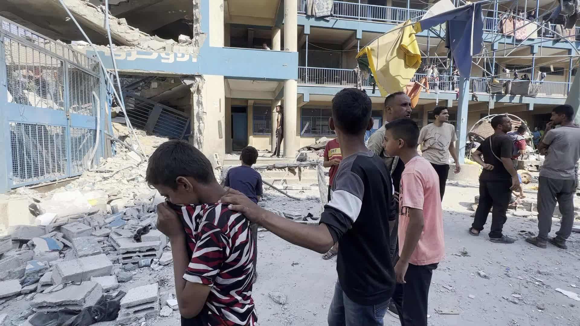 Israeli Airstrike At UN-run school In Gaza, Palestine