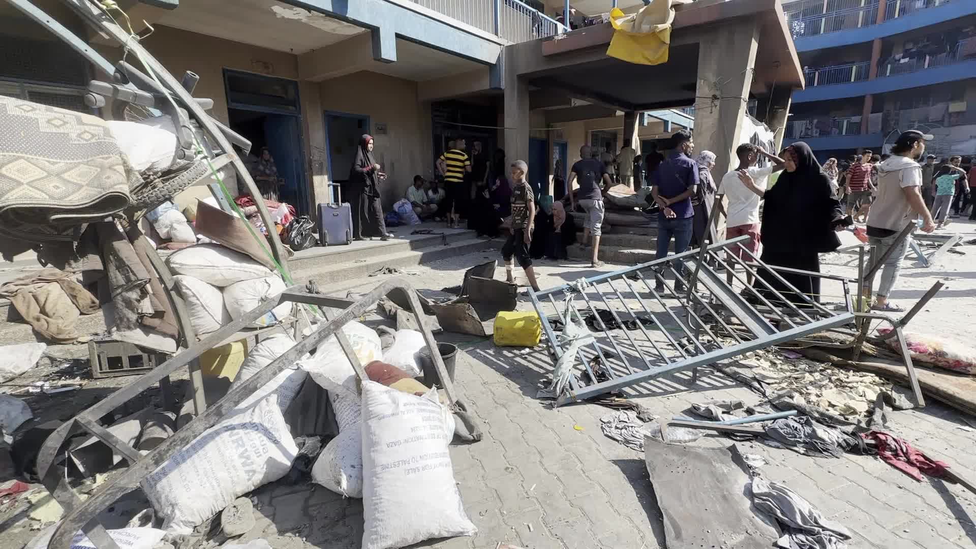 Israeli Airstrike At UN-run school In Gaza, Palestine