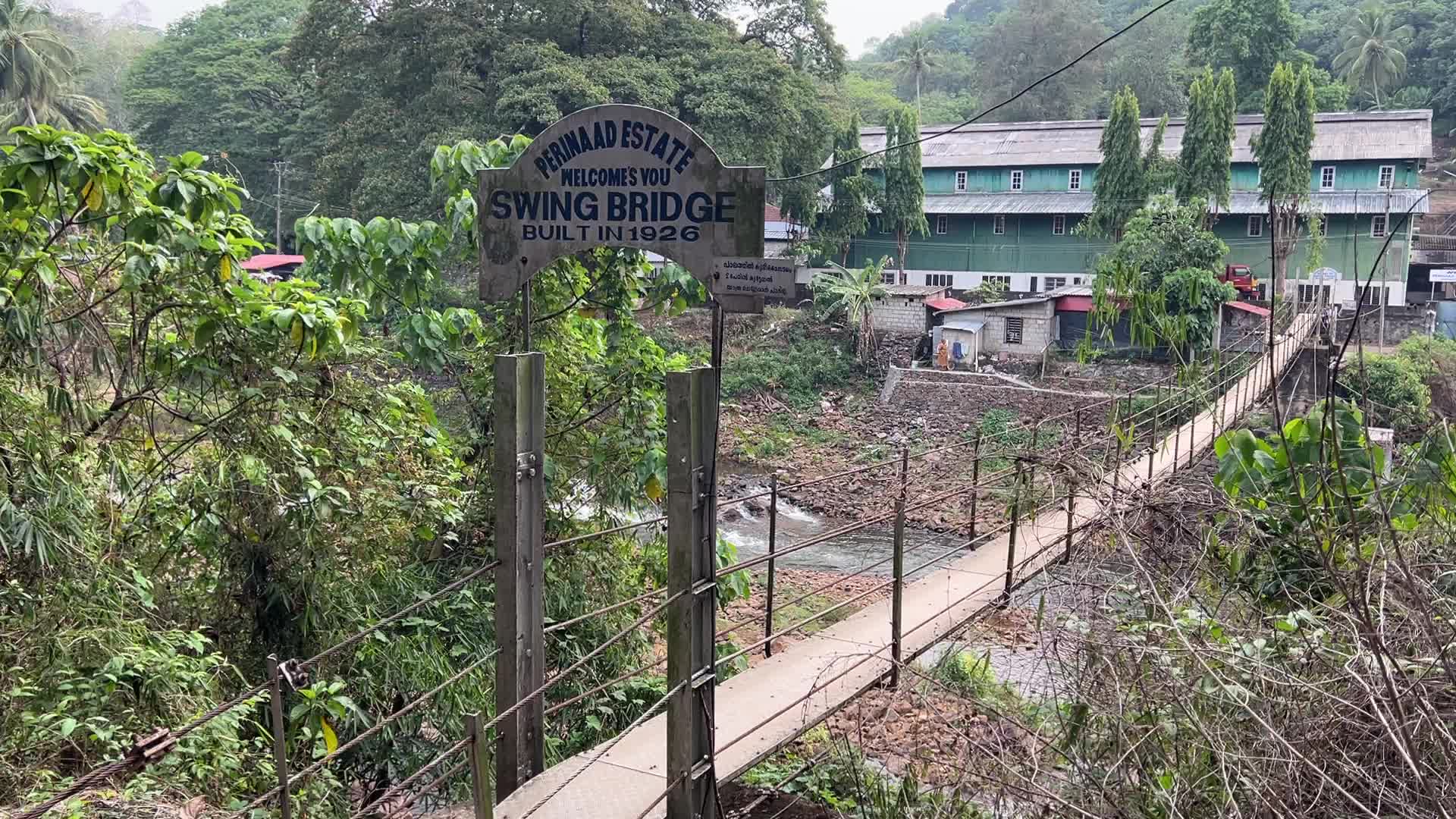 Swing bridge built in 1926 spanning the Kakkattar River