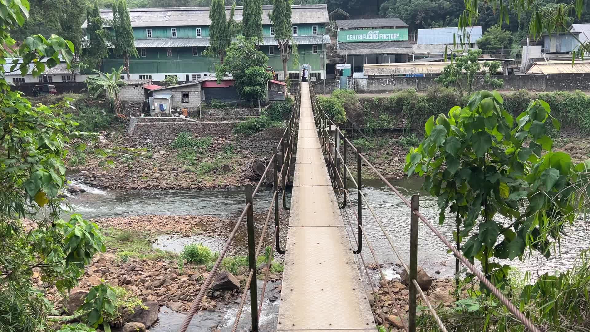 Swing bridge built in 1926 spanning the Kakkattar River