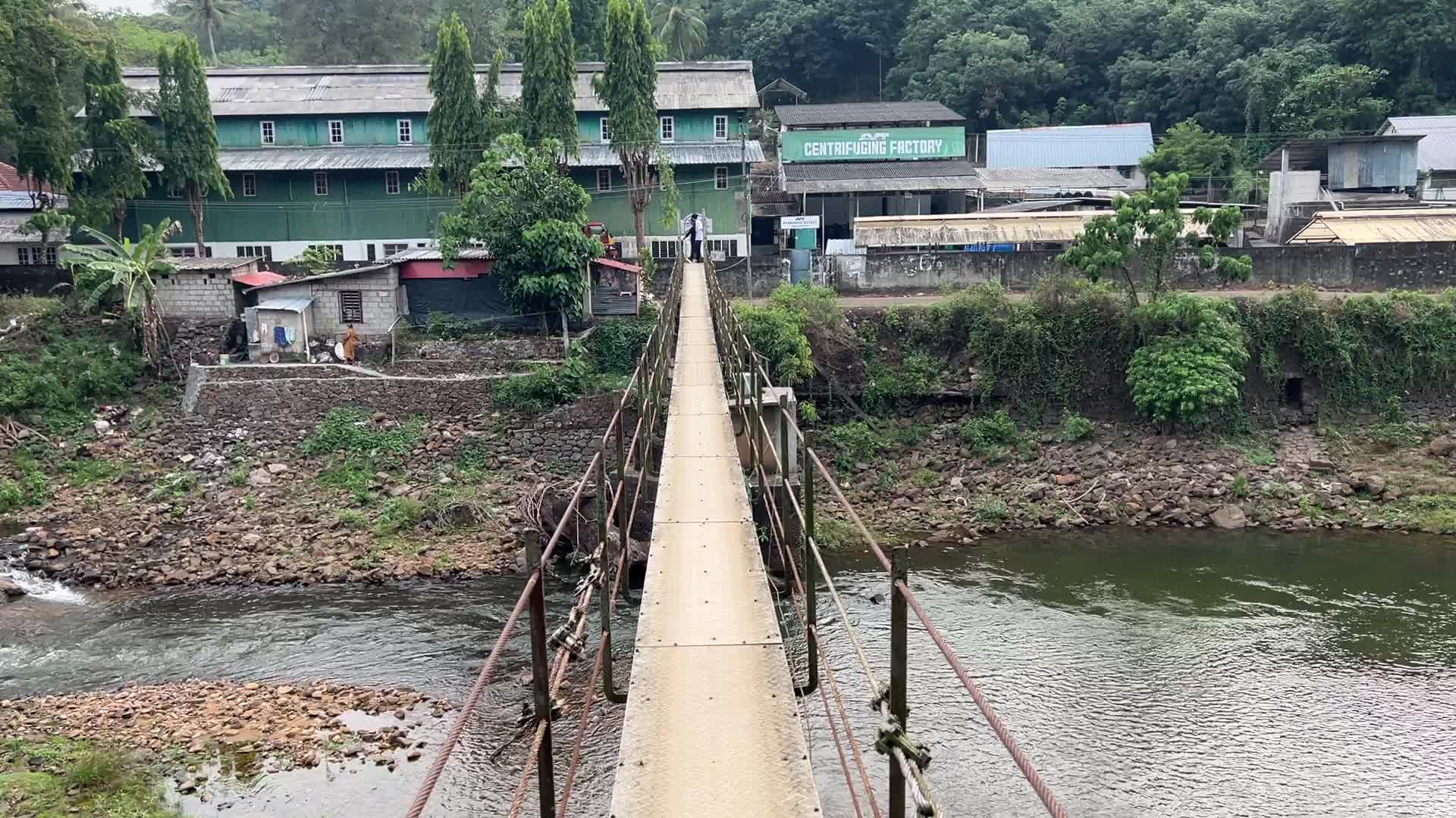 Swing bridge built in 1926 spanning the Kakkattar River