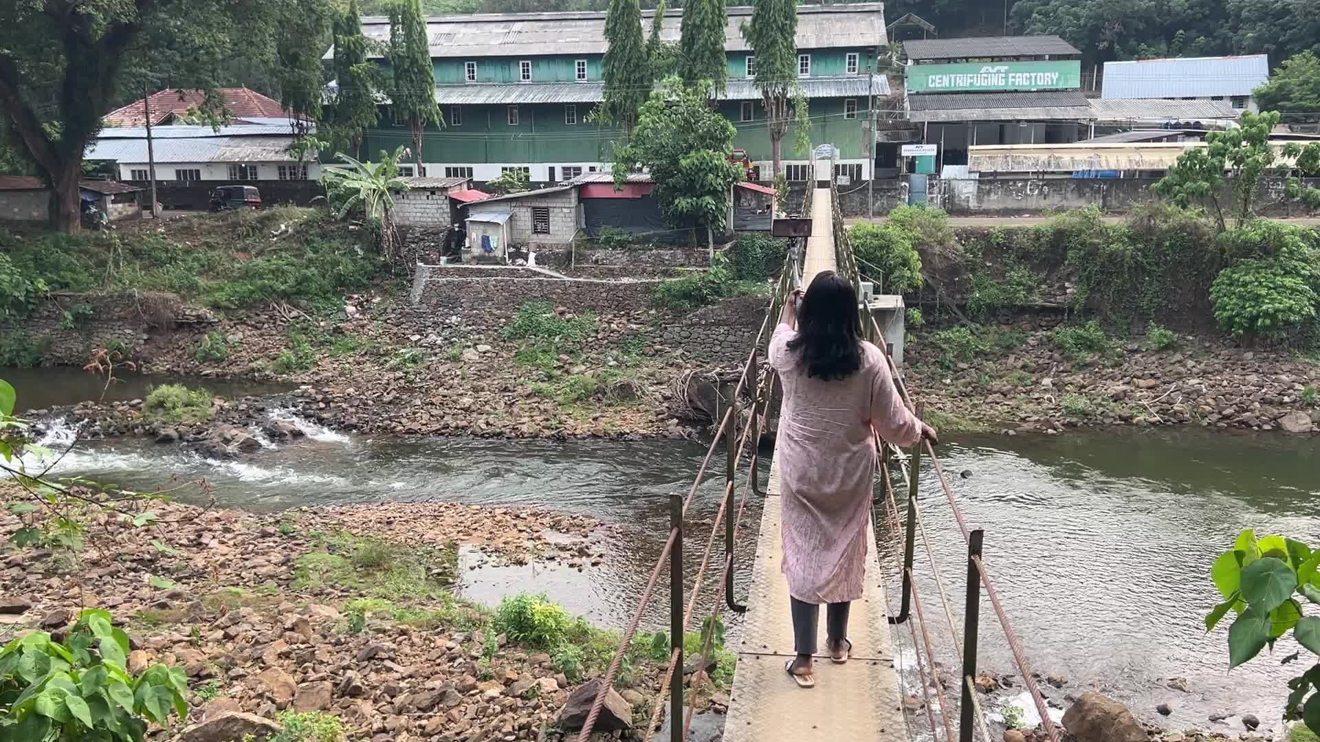 Swing bridge built in 1926 spanning the Kakkattar River