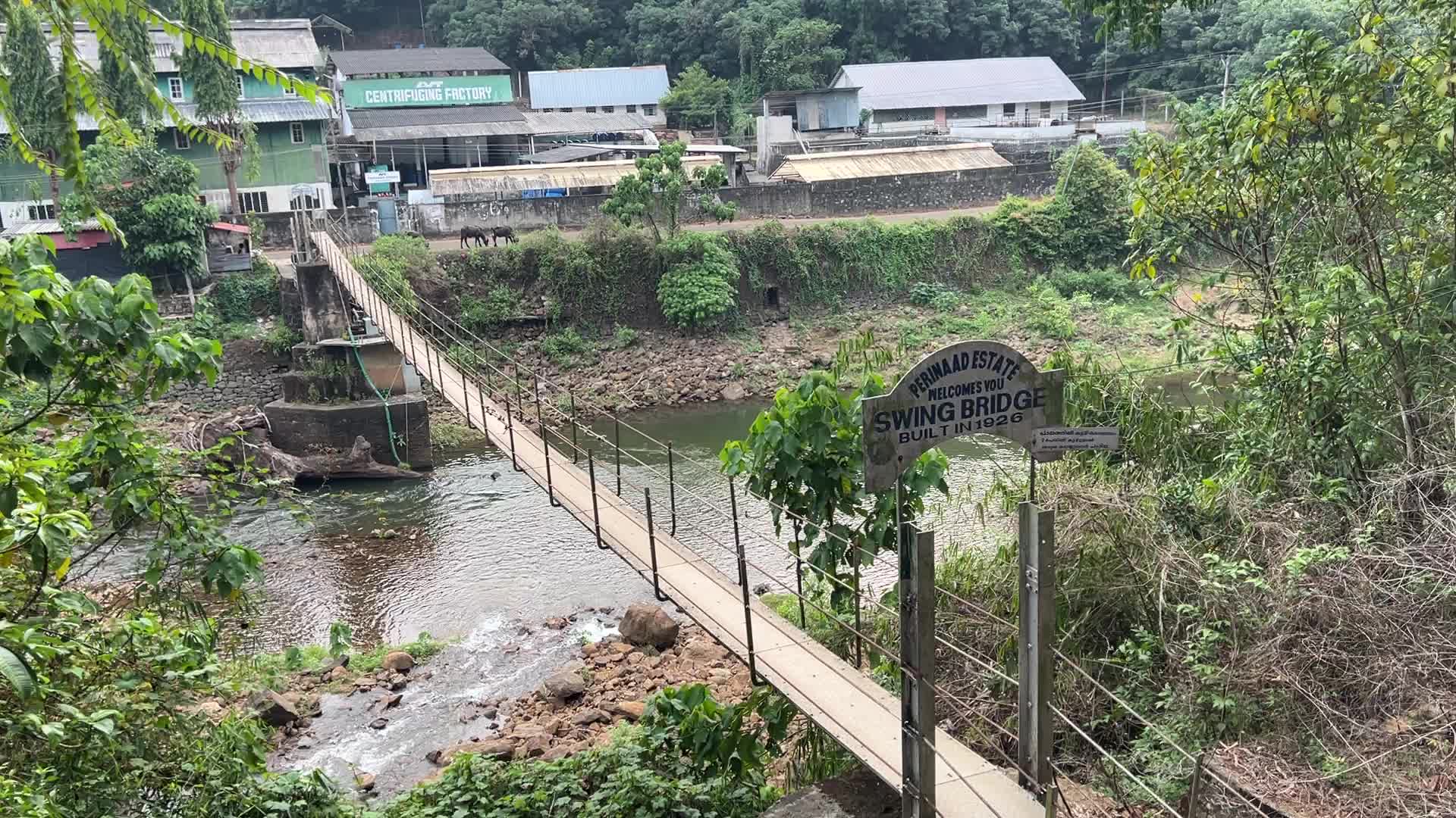 Swing bridge built in 1926 spanning the Kakkattar River