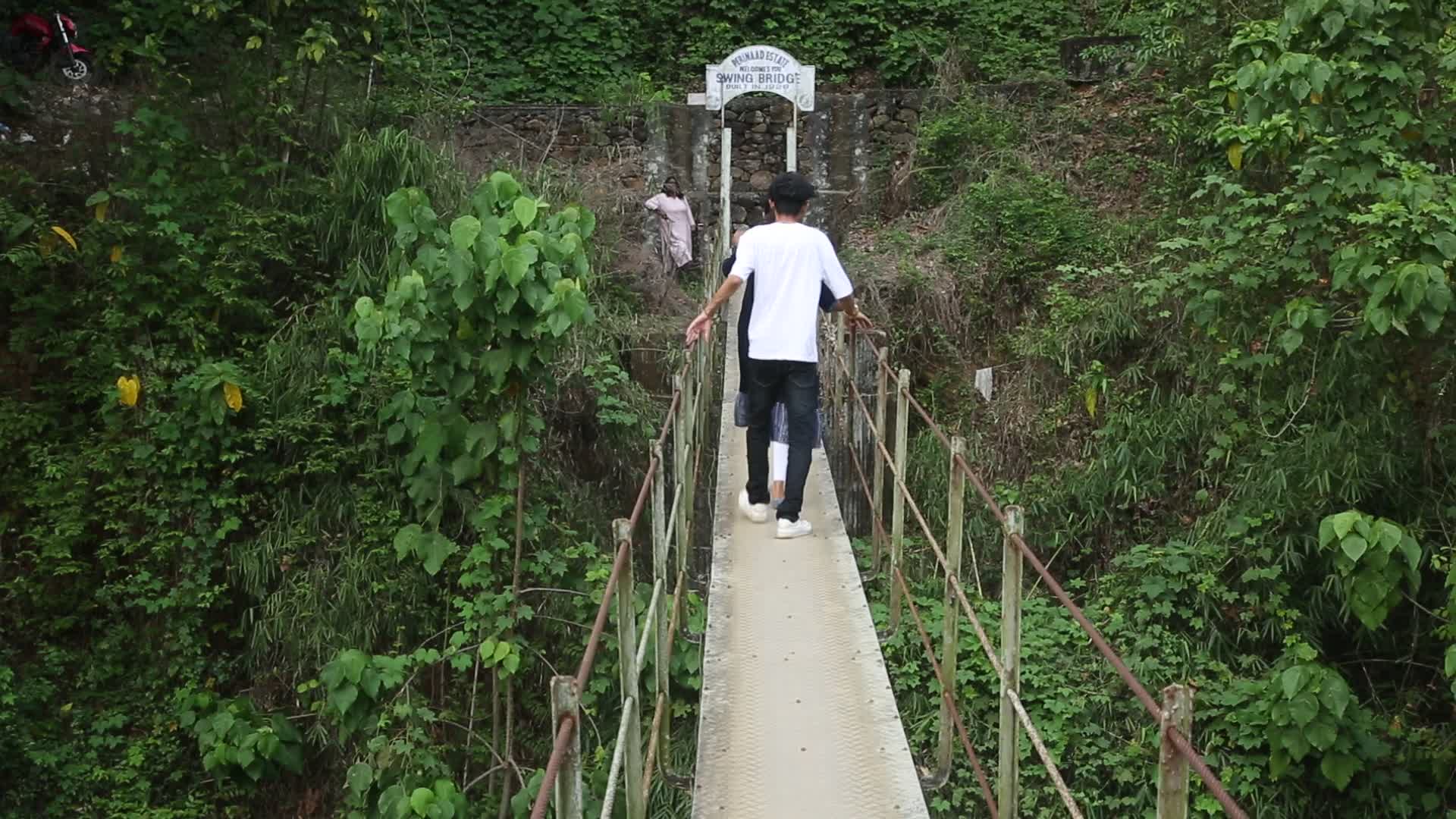 Swing bridge built in 1926 spanning the Kakkattar River